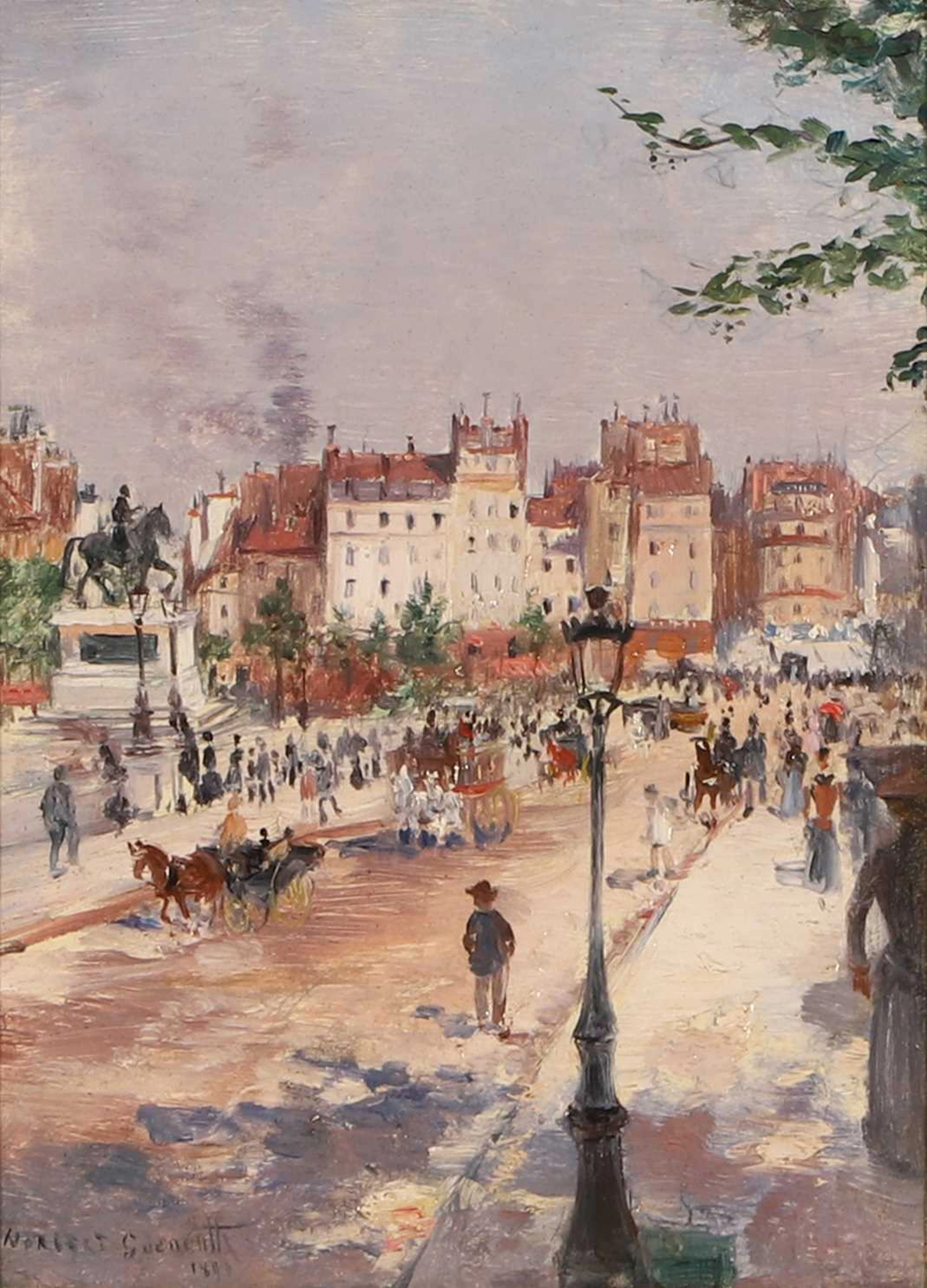 Norbert Goeneutte (French, 1854-1894) Le Pont Henri IV, Paris (The Pont Neuf)