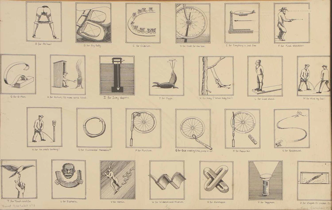 ▲ Anthony Earnshaw (British, 1924-2001) A group of seven 'Secret Alphabet'
