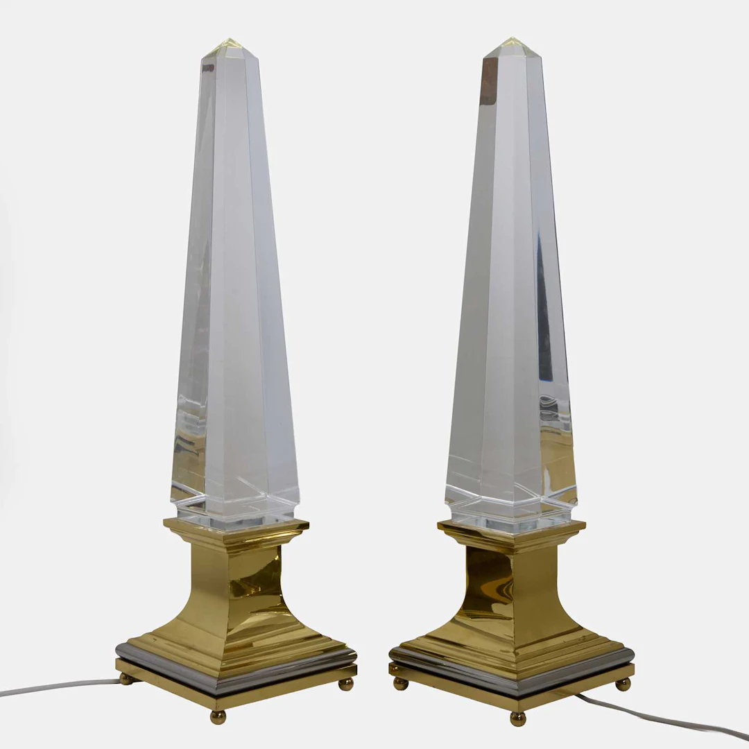 Sandro Petti (Italian, 1927-2022) a pair of 'Obelisk' lamps