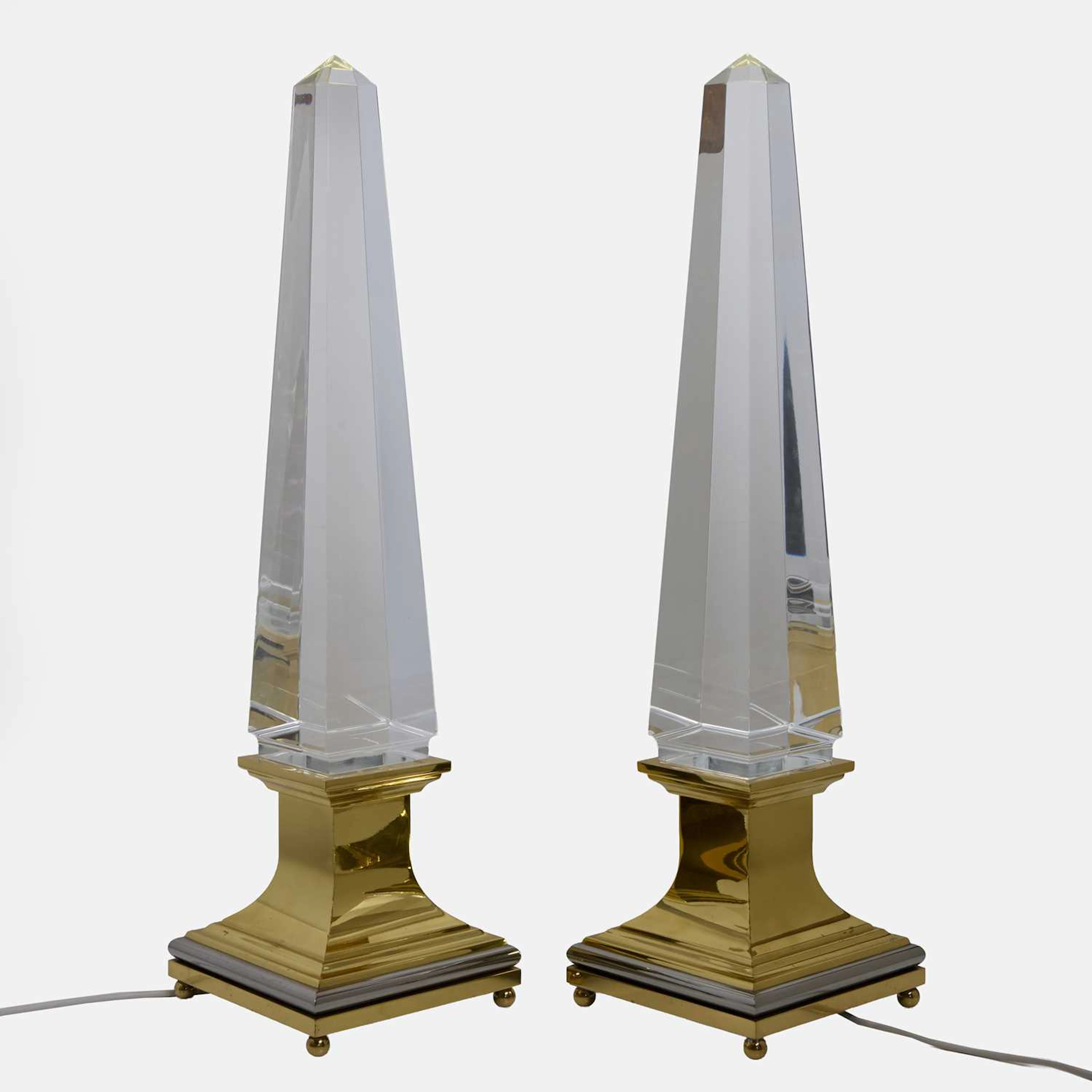 Sandro Petti (Italian, 1927-2022) a pair of 'Obelisk' lamps