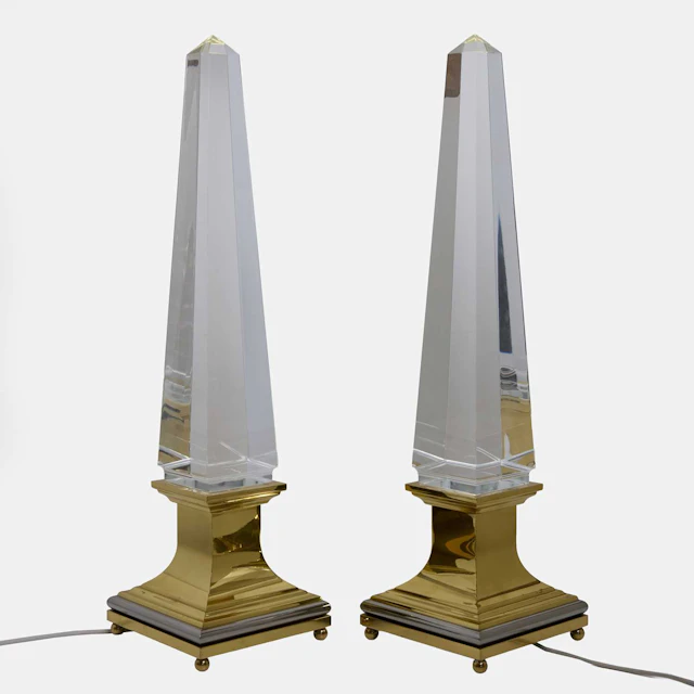 Sandro Petti (Italian, 1927-2022) a pair of 'Obelisk' lamps