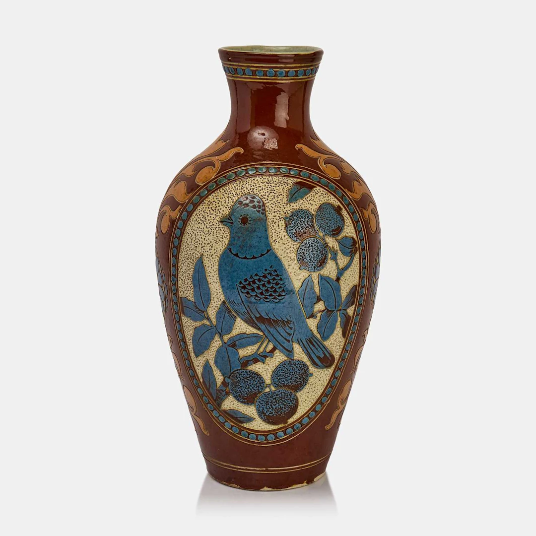 William Baron for C H Brannam Pottery a pottery vase