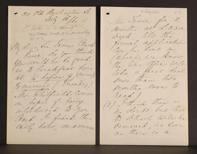 Florence NIGHTINGALE- Autograph Letter SIGNED (To Sir James Clark). 7 pages.