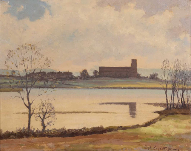 ▲ Hugh Boycott Brown (British, 1909-1990) A view of Blythburgh Church, Suffolk
