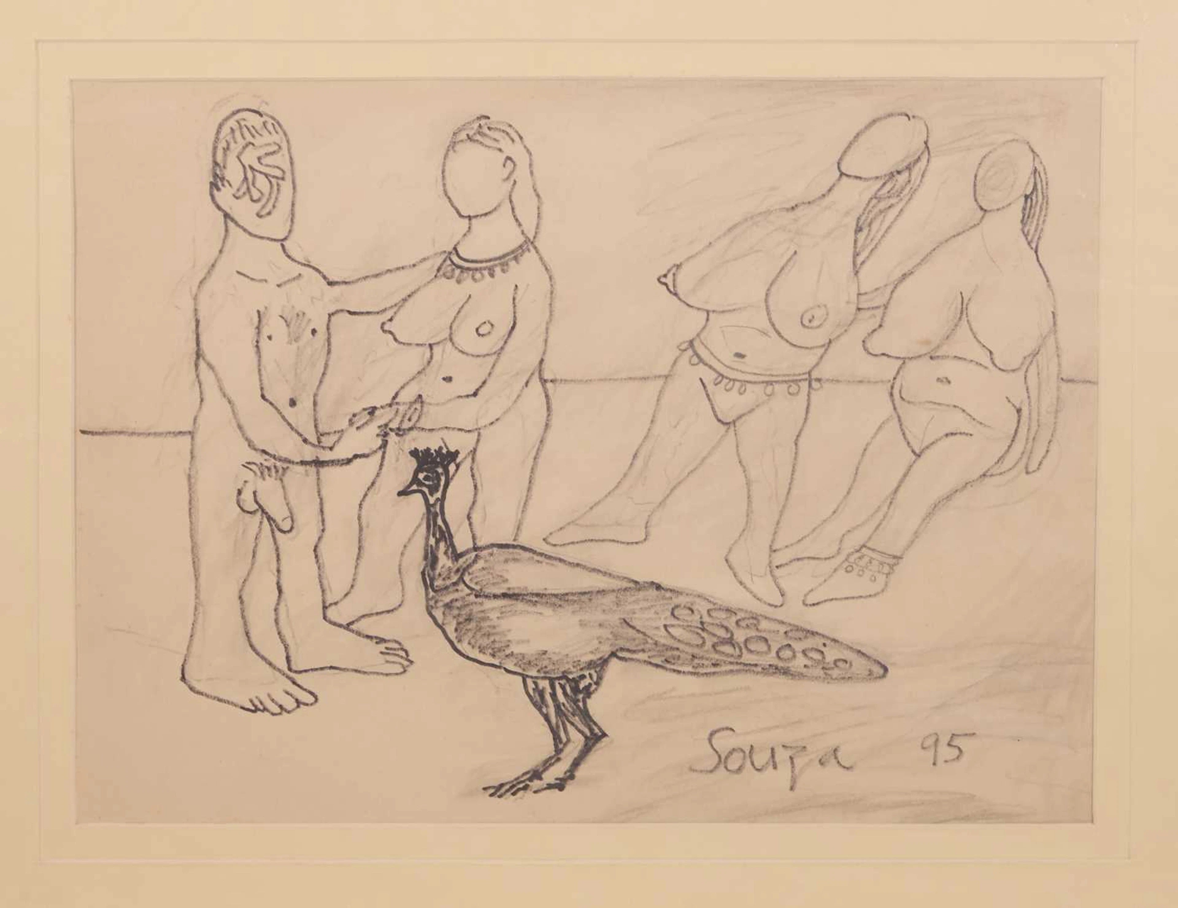 Francis Newton Souza (Indian, 1924-2002) Untitled (Male and Female