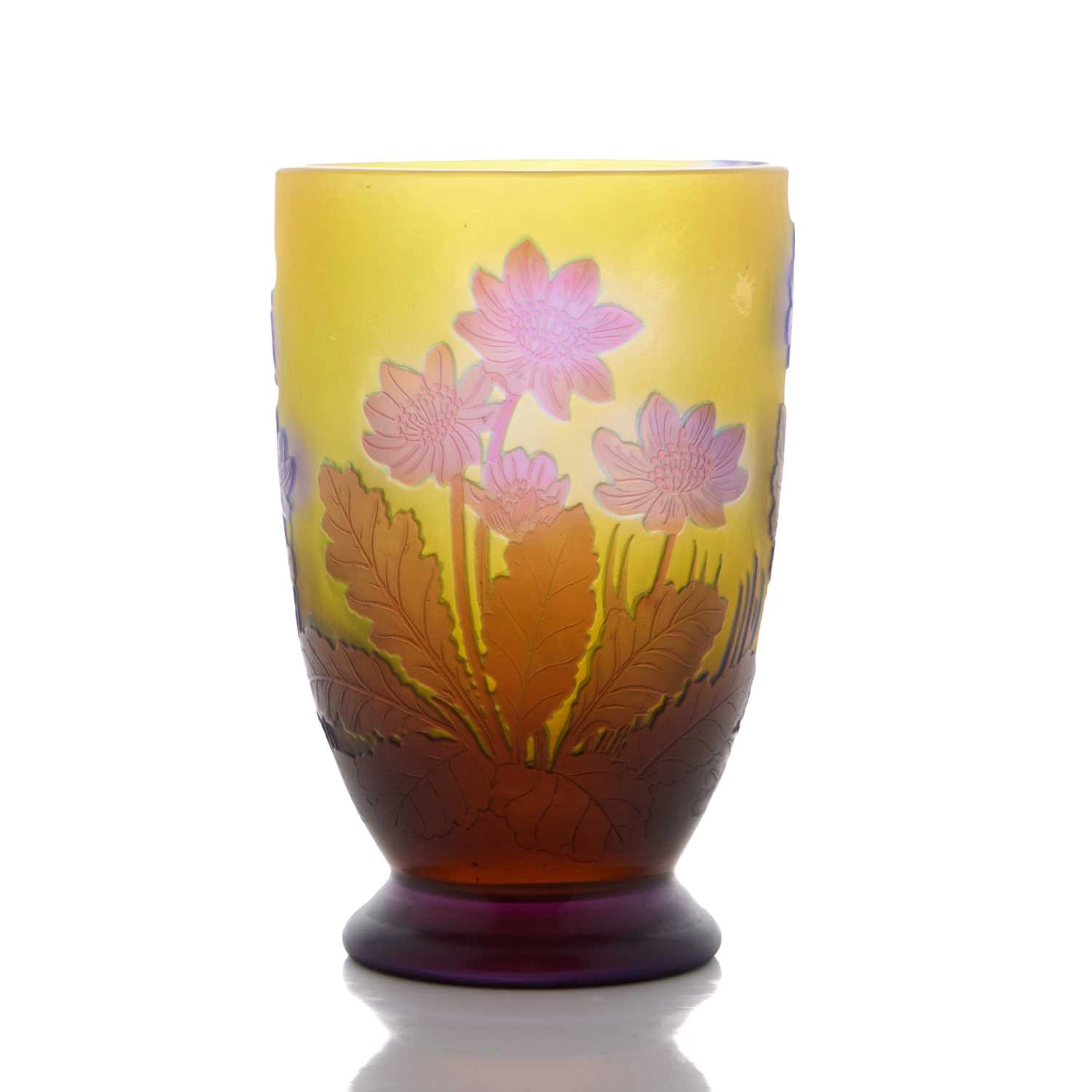 Émile Gallé (French, 1846-1904) a cameo glass vase, early 20th century, French