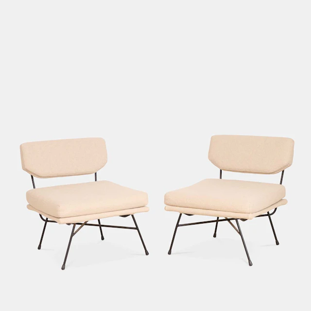 BBPR for Arflex a pair of 'Elettra' lounge chairs