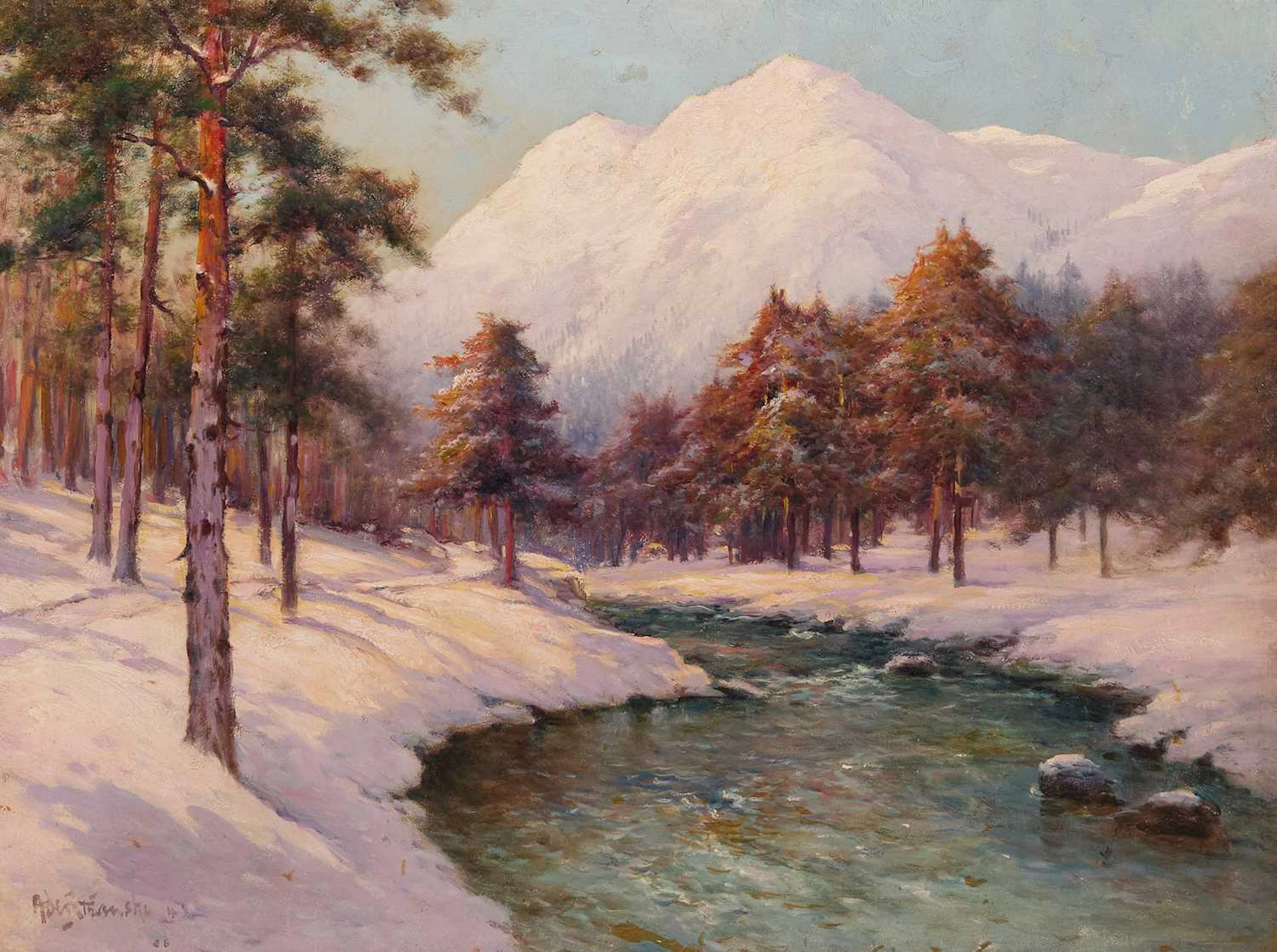 ▲ Alfred Fontville de Breanski (British, 1877-1957) 'Winter Evening