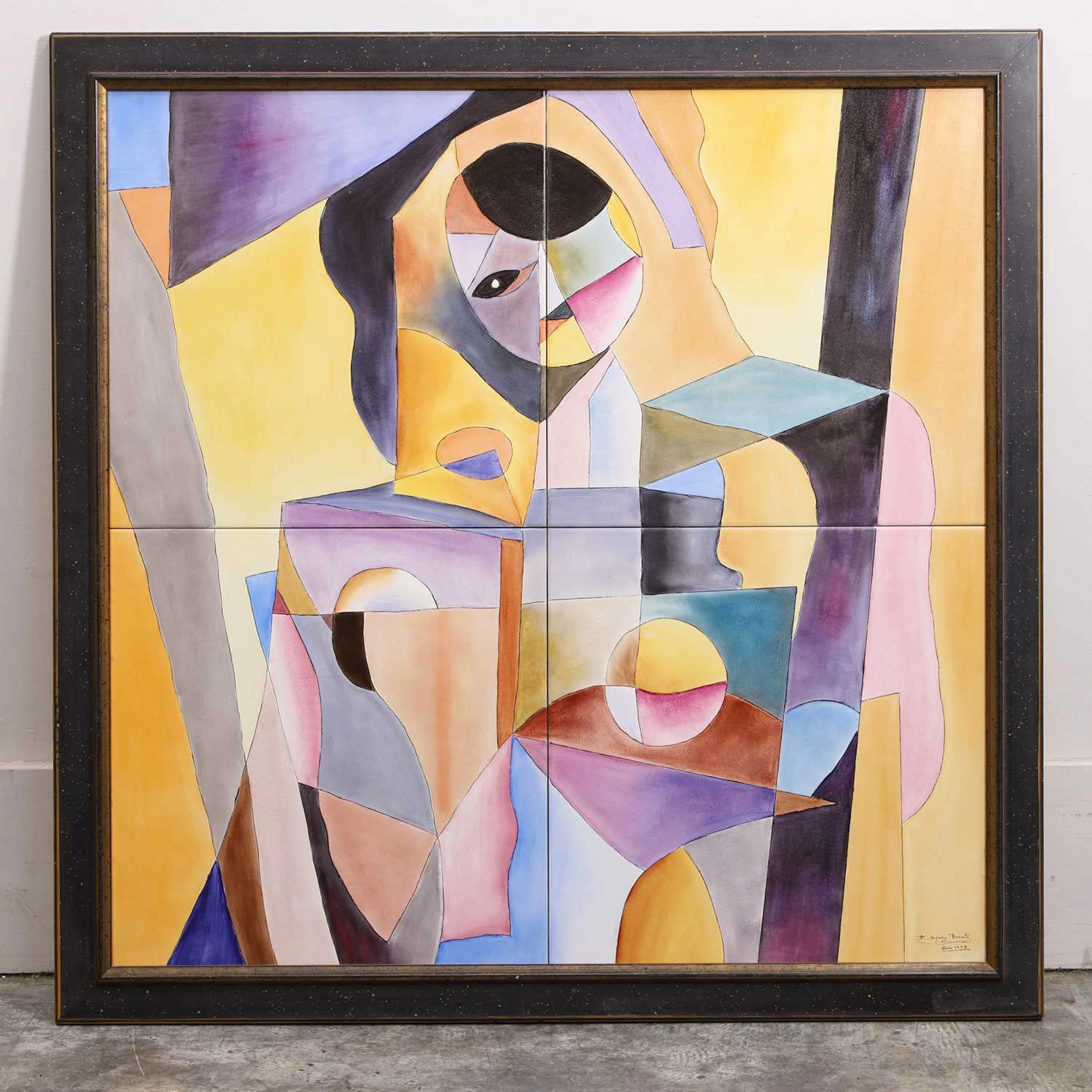 A tiled Spanish painting
