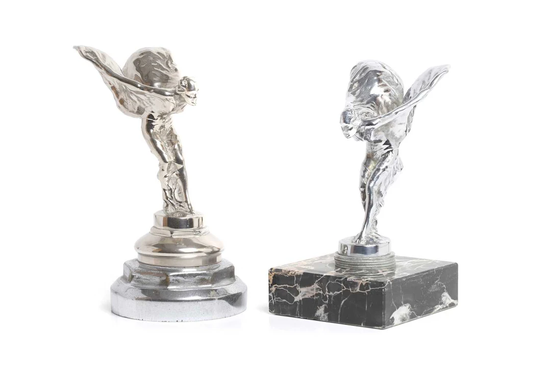 A pair of Rolls Royce 'spirit of ecstasy' mascots first half 20th century