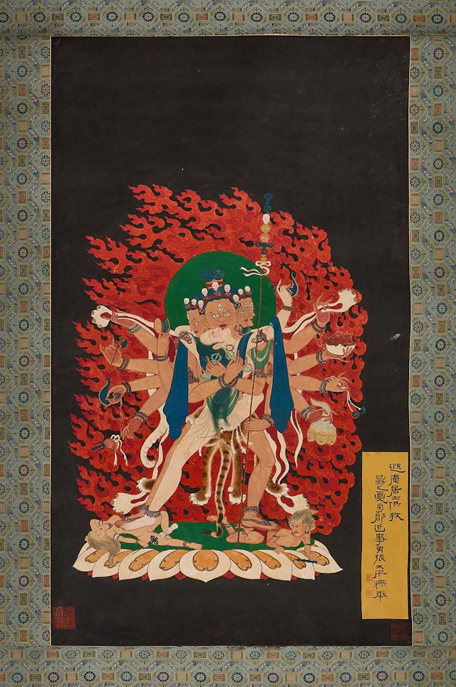 A Chinese gouache painting 20th century