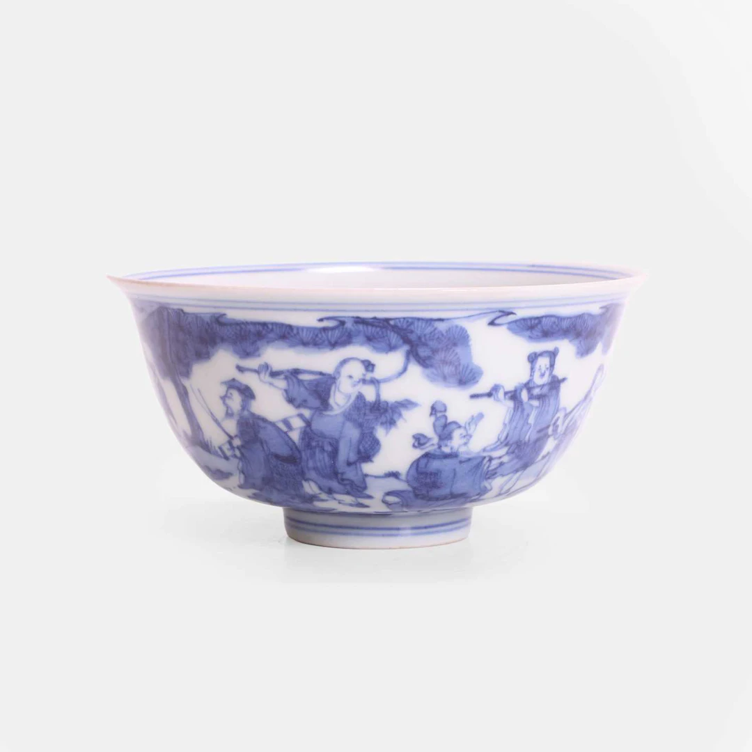 A Chinese blue and white bowl