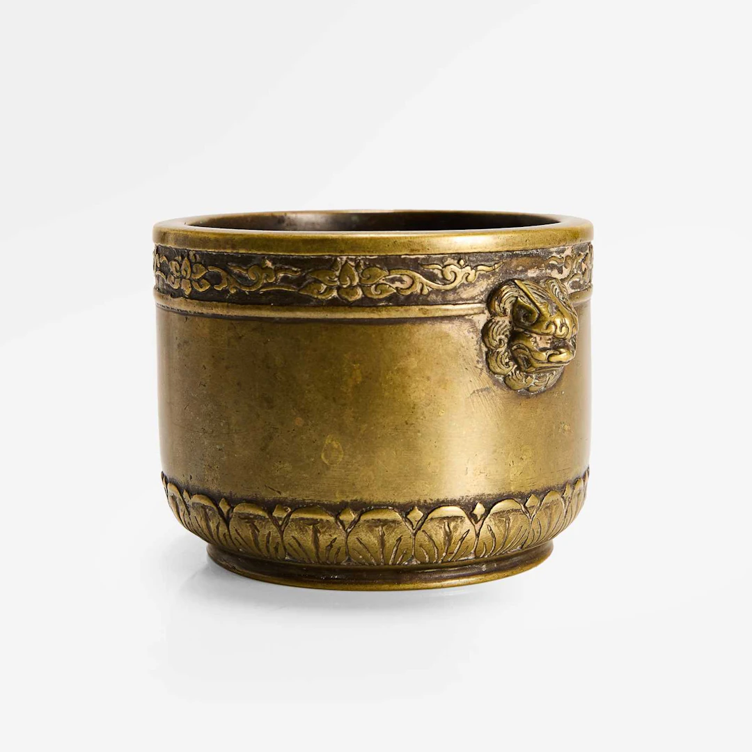 A Chinese bronze incense burner Qing dynasty (1644-1911)