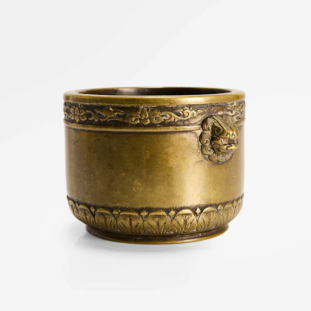 A Chinese bronze incense burner Qing dynasty (1644-1911)