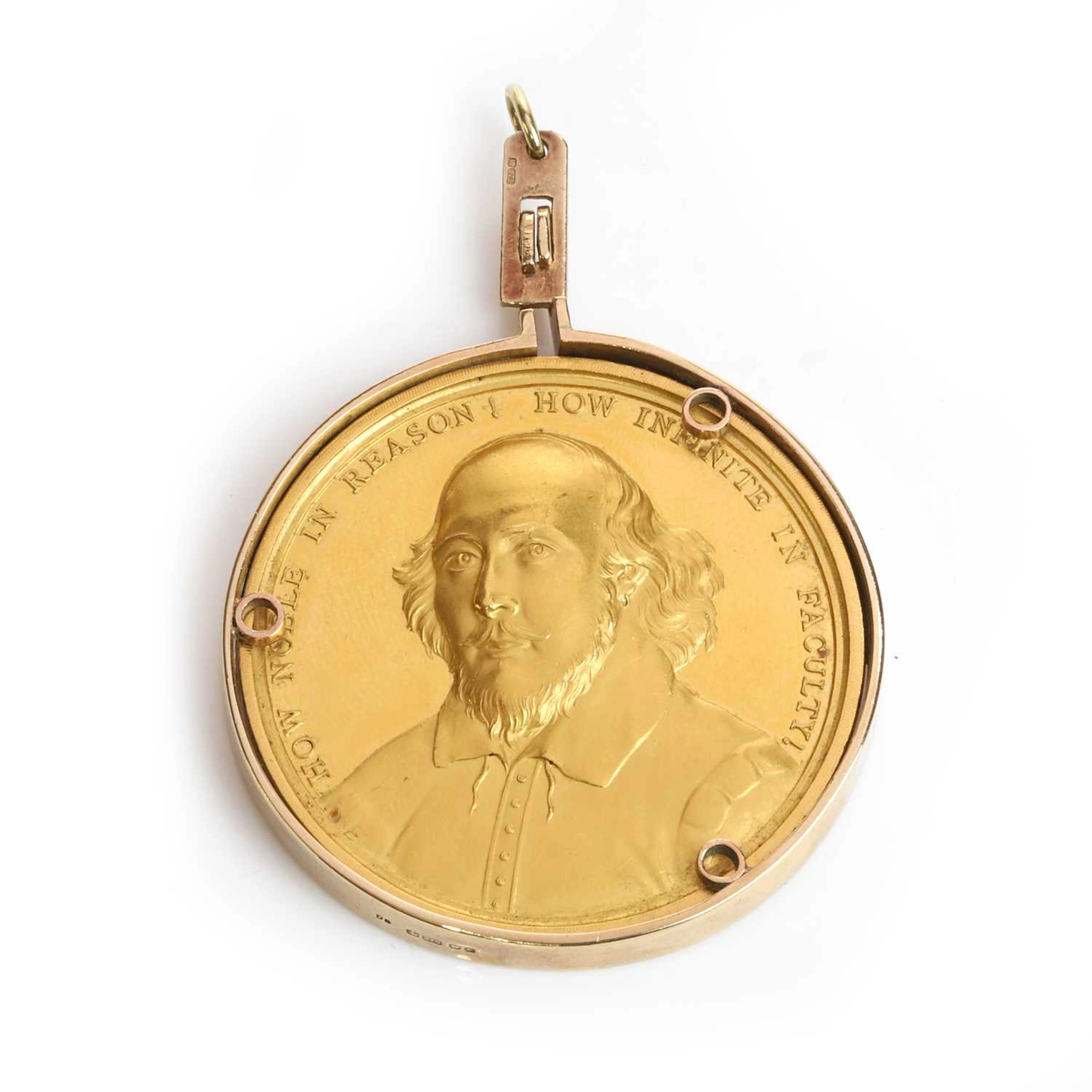A Harrow School gold medal by L.C. Wyon, Great Britain, 1870