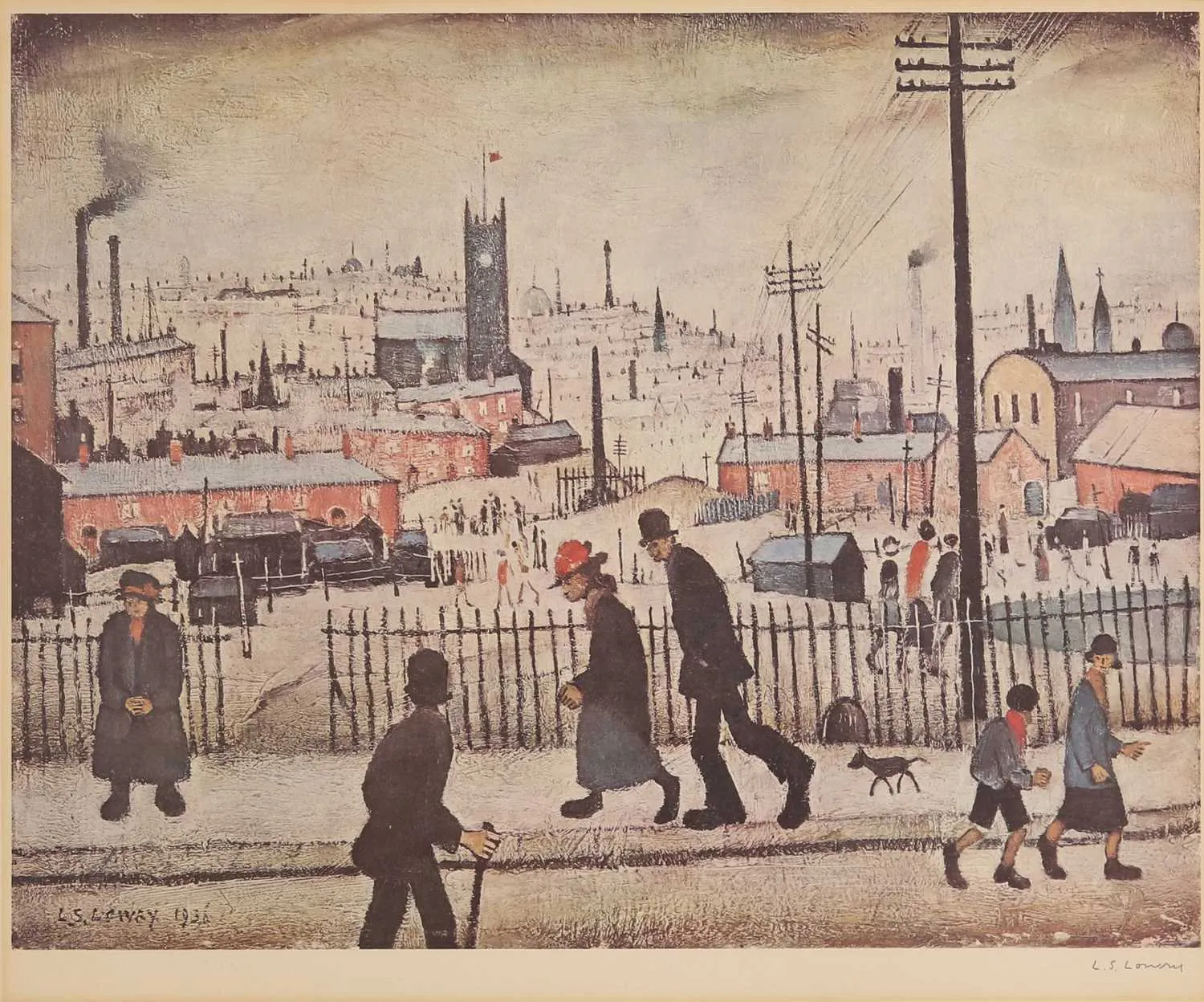 ▲ Laurence Stephen Lowry RA (British, 1887-1976) 'View of a Town'