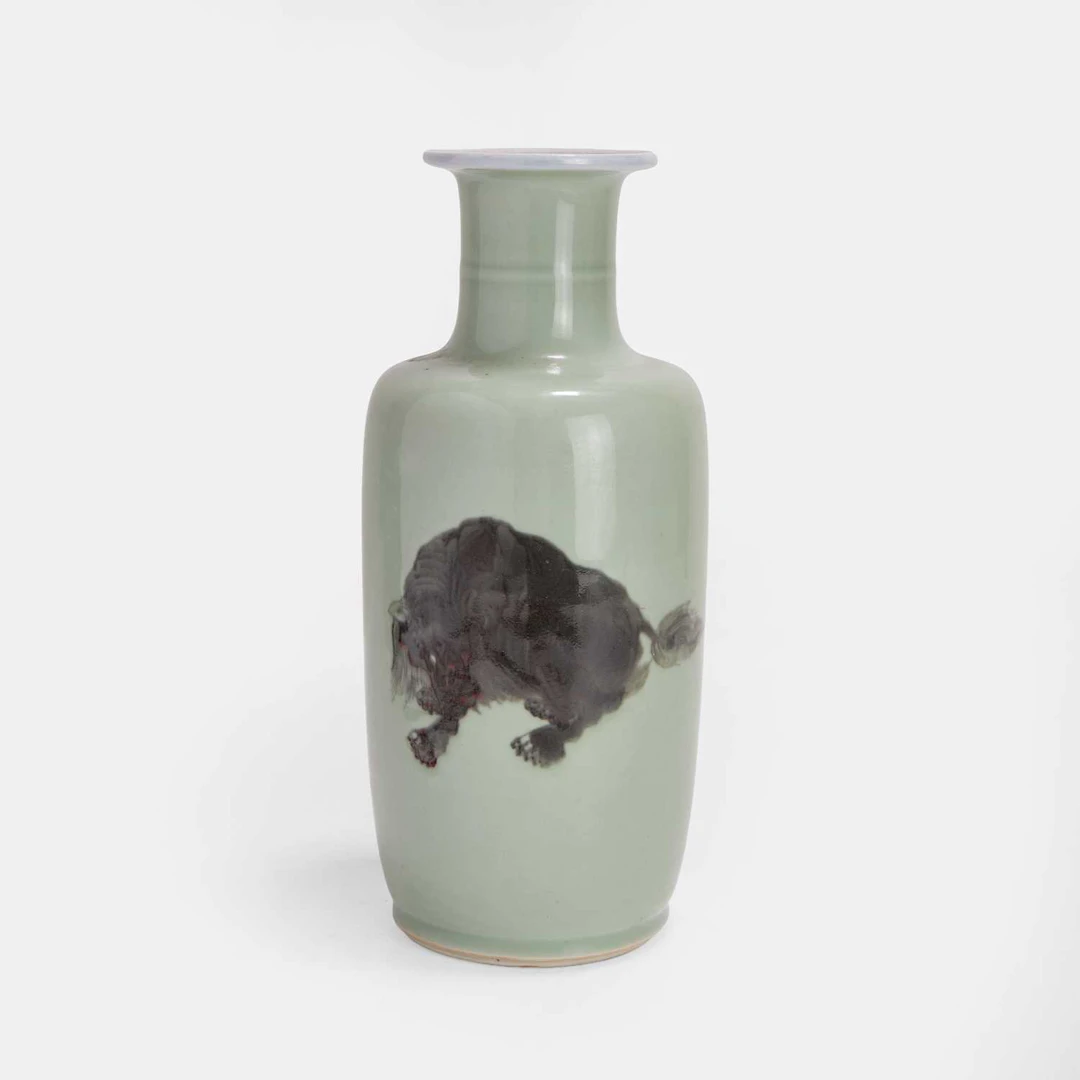 A Chinese copper-red vase possibly Kangxi period