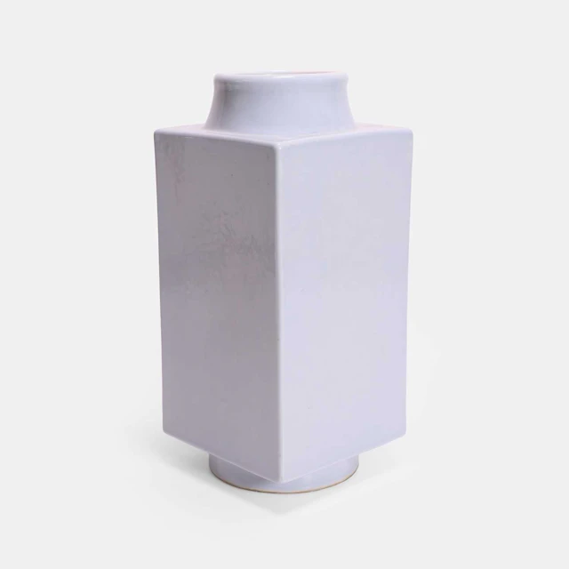 A Chinese blue-glazed cong vase