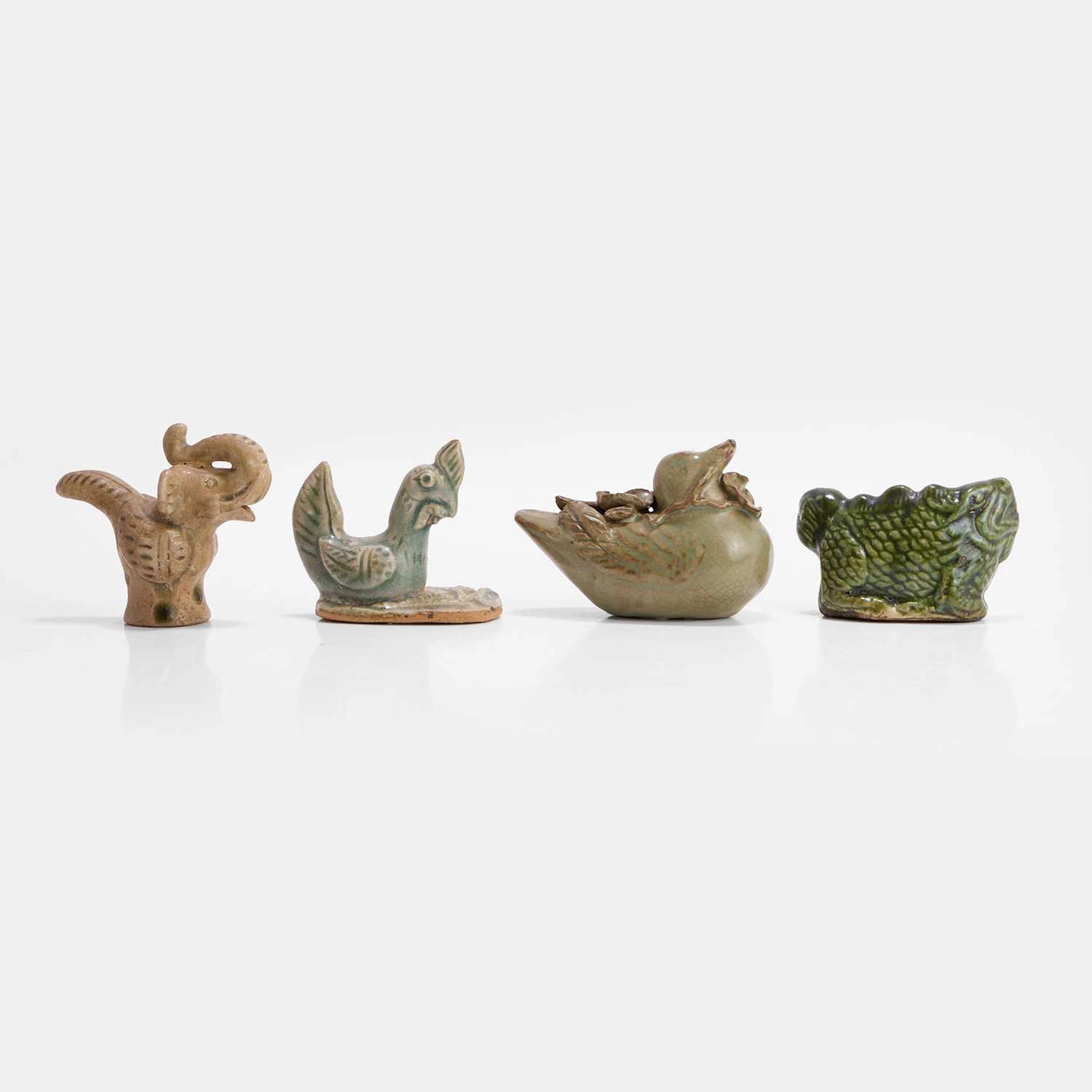 A collection of four Thai earthenware models 17th-19th century