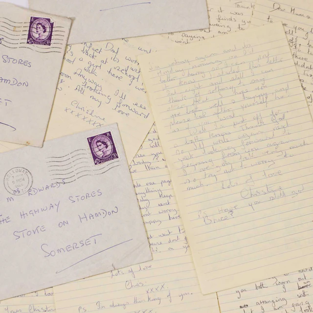 A collection of nine Christine Keeler letters sent home from prison