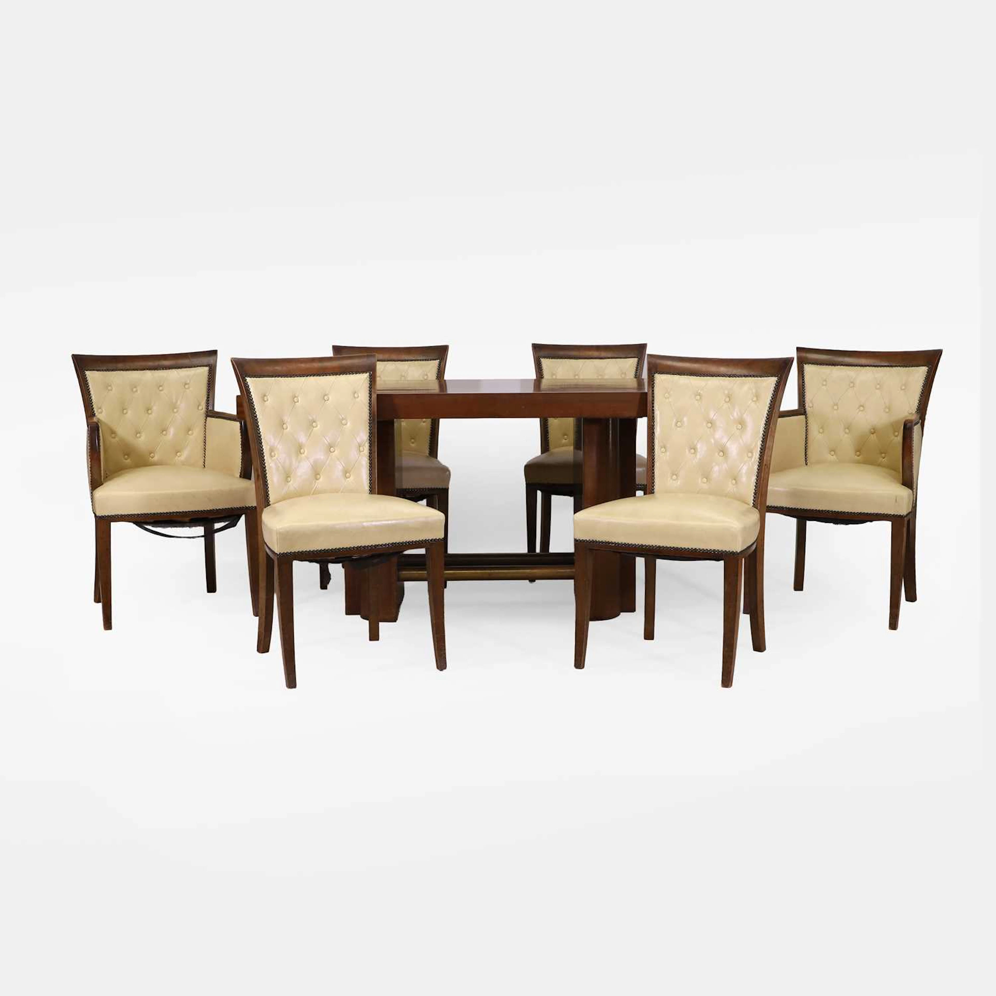 Art Deco a dining table and chairs