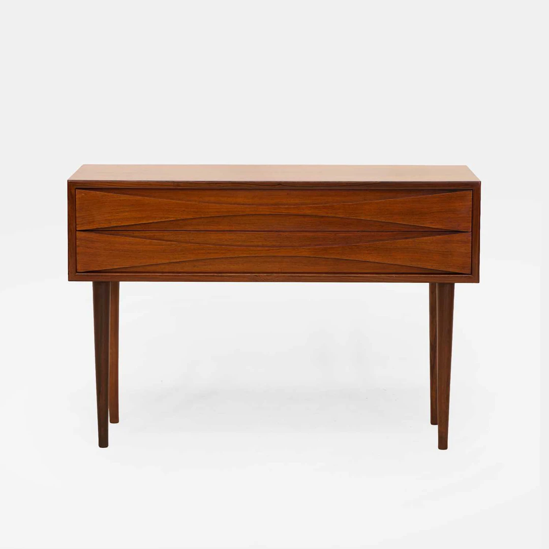 Neils Clausen (Danish, 1922-2016) a Santos rosewood two-drawer chest