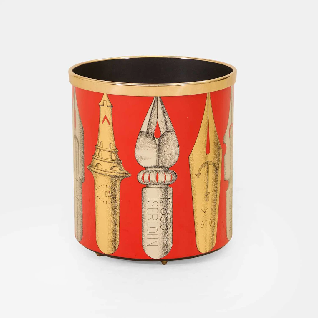Piero Fornasetti (Italian, 1915-1986) a waste-paper bin