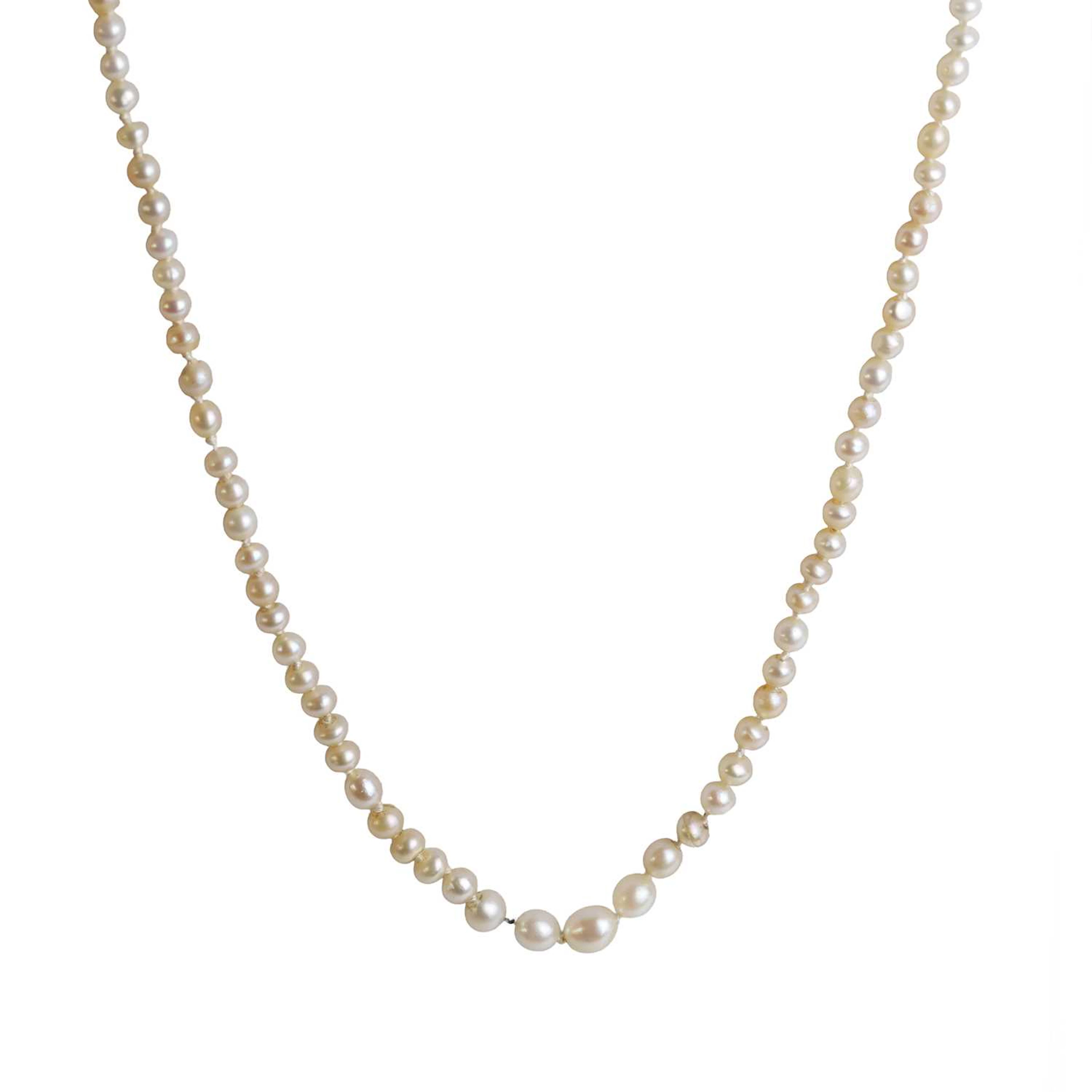 A natural saltwater pearl necklace