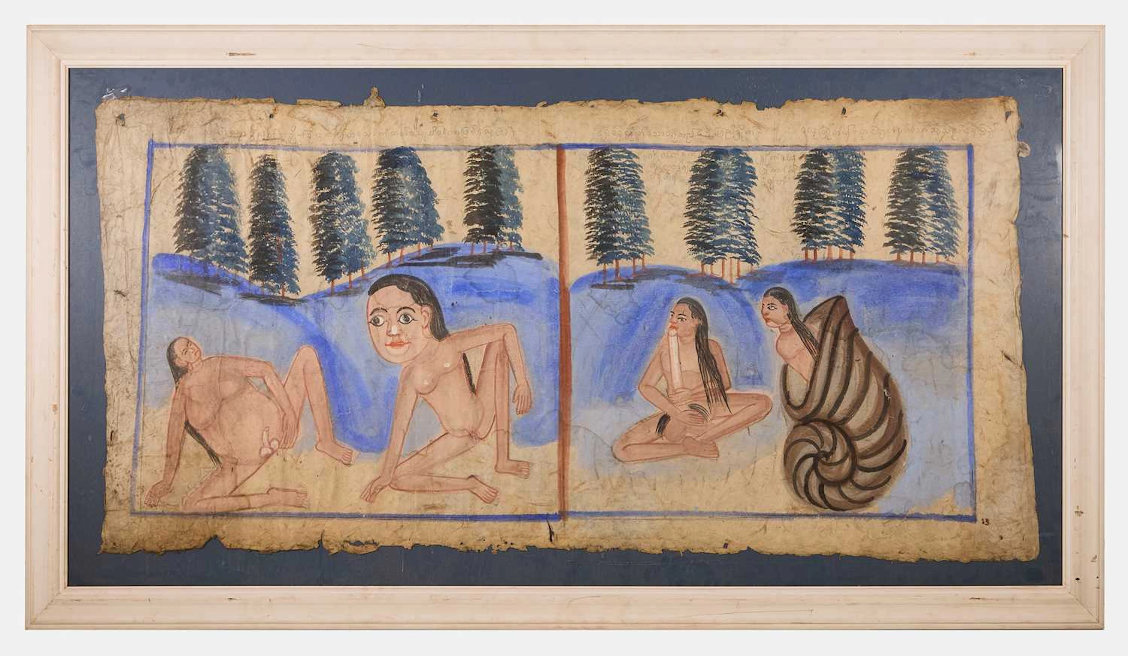 A large Southeast Asian painting 19th-20th century