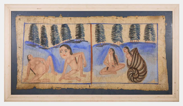 A large Southeast Asian painting 19th-20th century