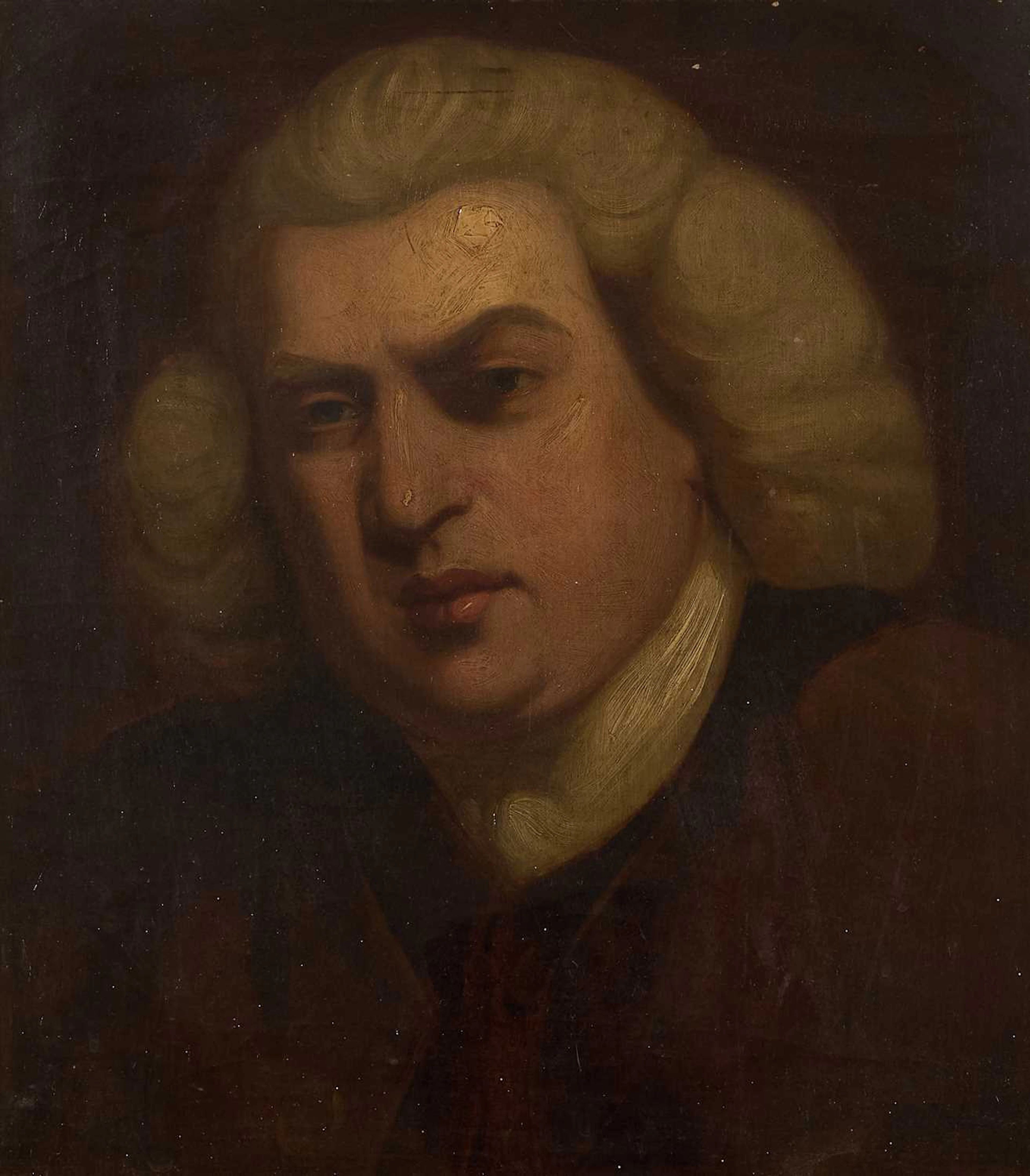 After Sir Joshua Reynolds Portrait of Dr Samuel Johnson, head and
