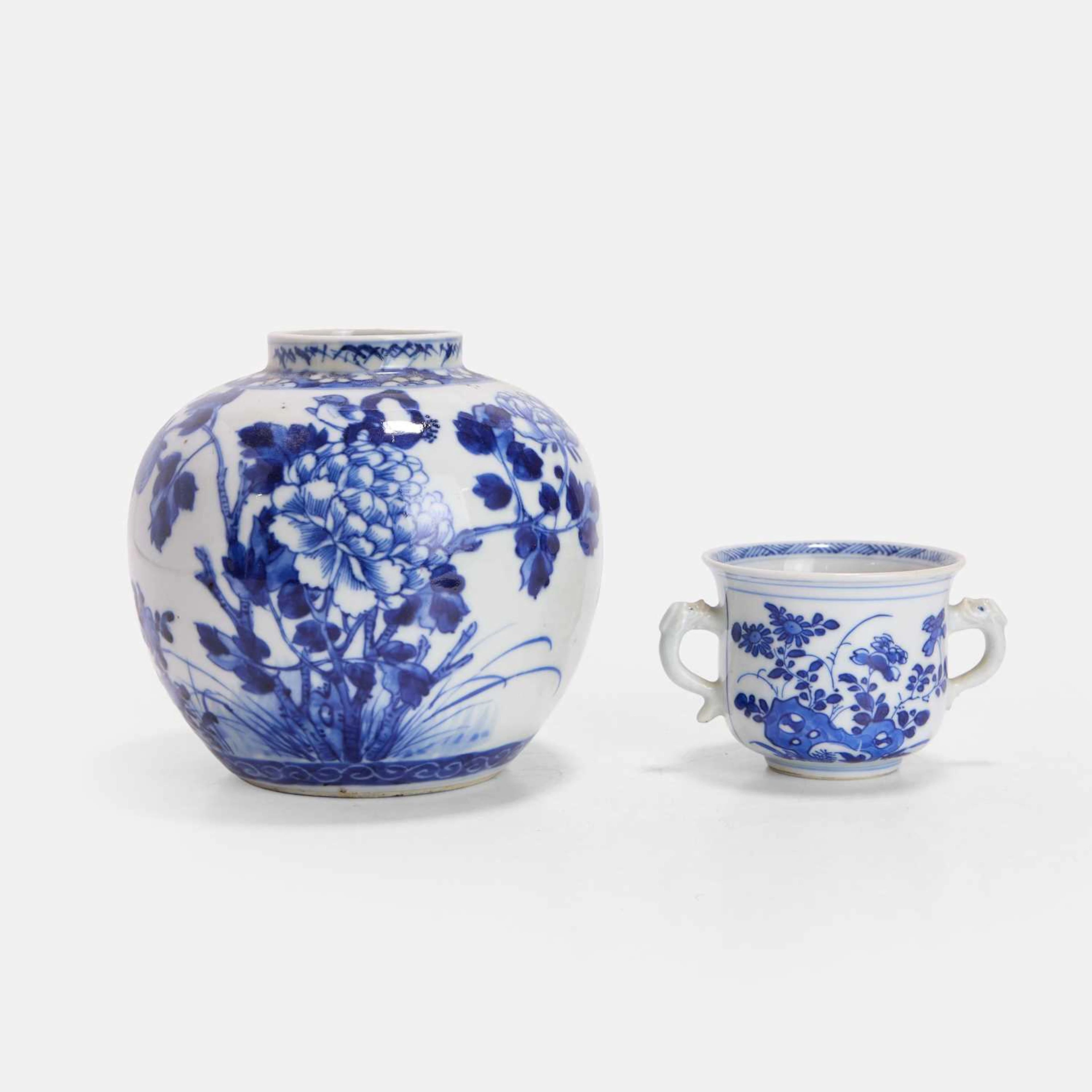 Two Chinese blue and white vessels Qing dynasty (1644-1911)