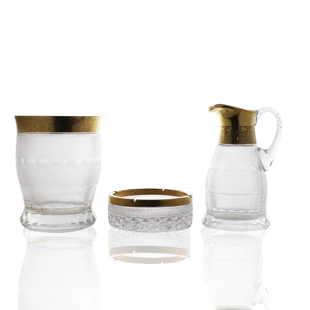 Two Moser 'Splendid' pattern items 20th century, Czech