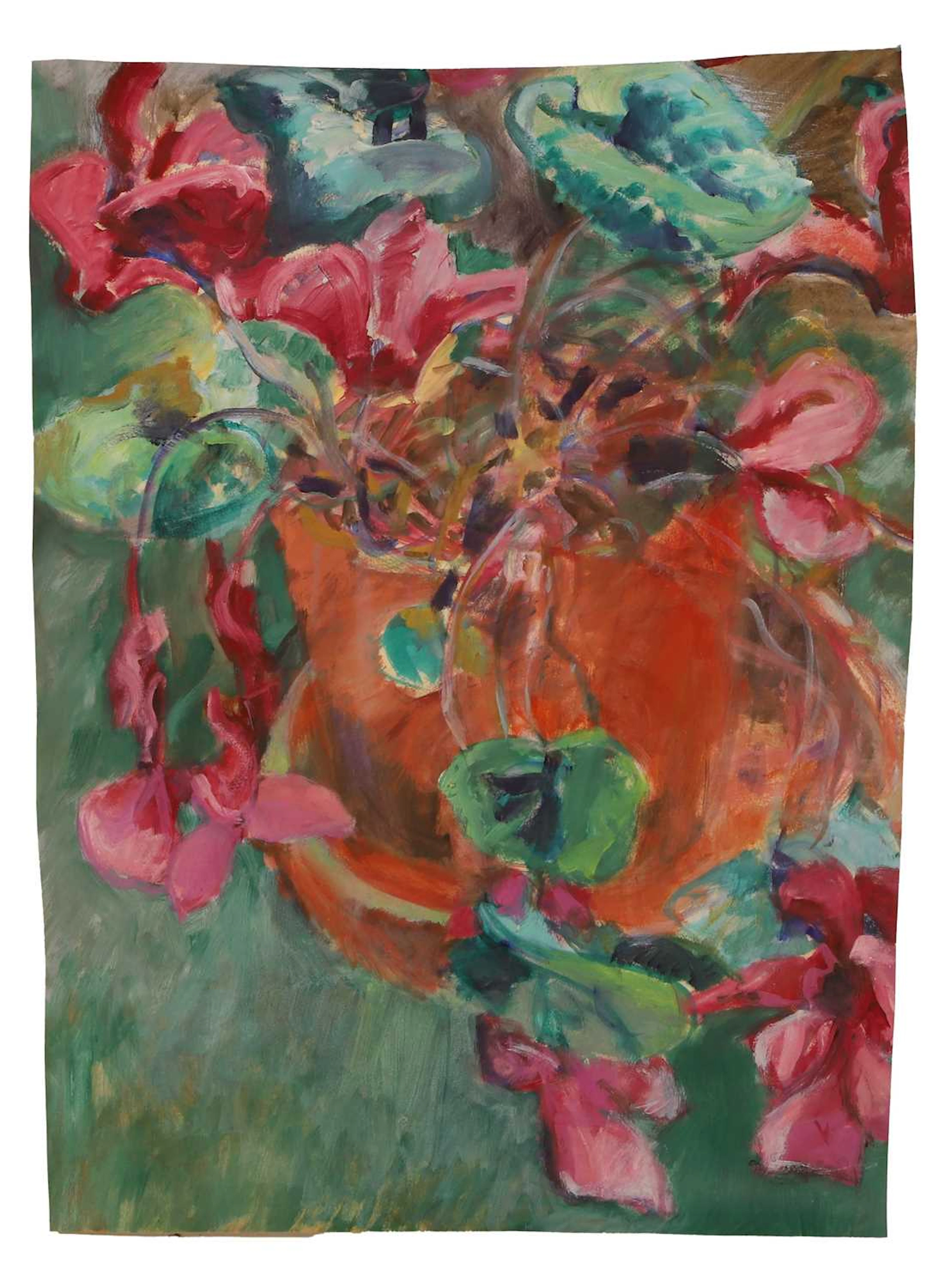 Mary Lemley (American, b.1955) A group of four paintings of a garden