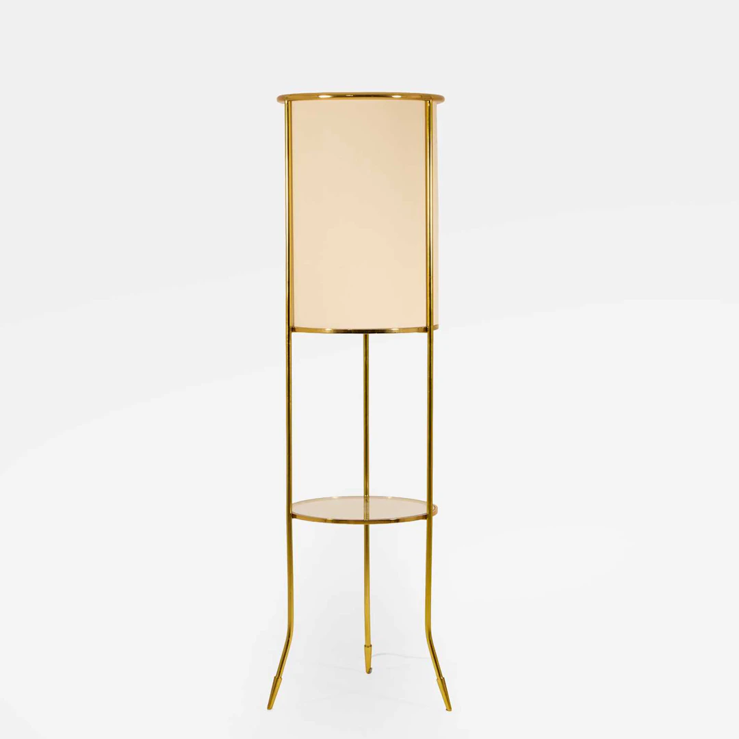 Manner of T H Robsjohn-Gibbings a floor lamp