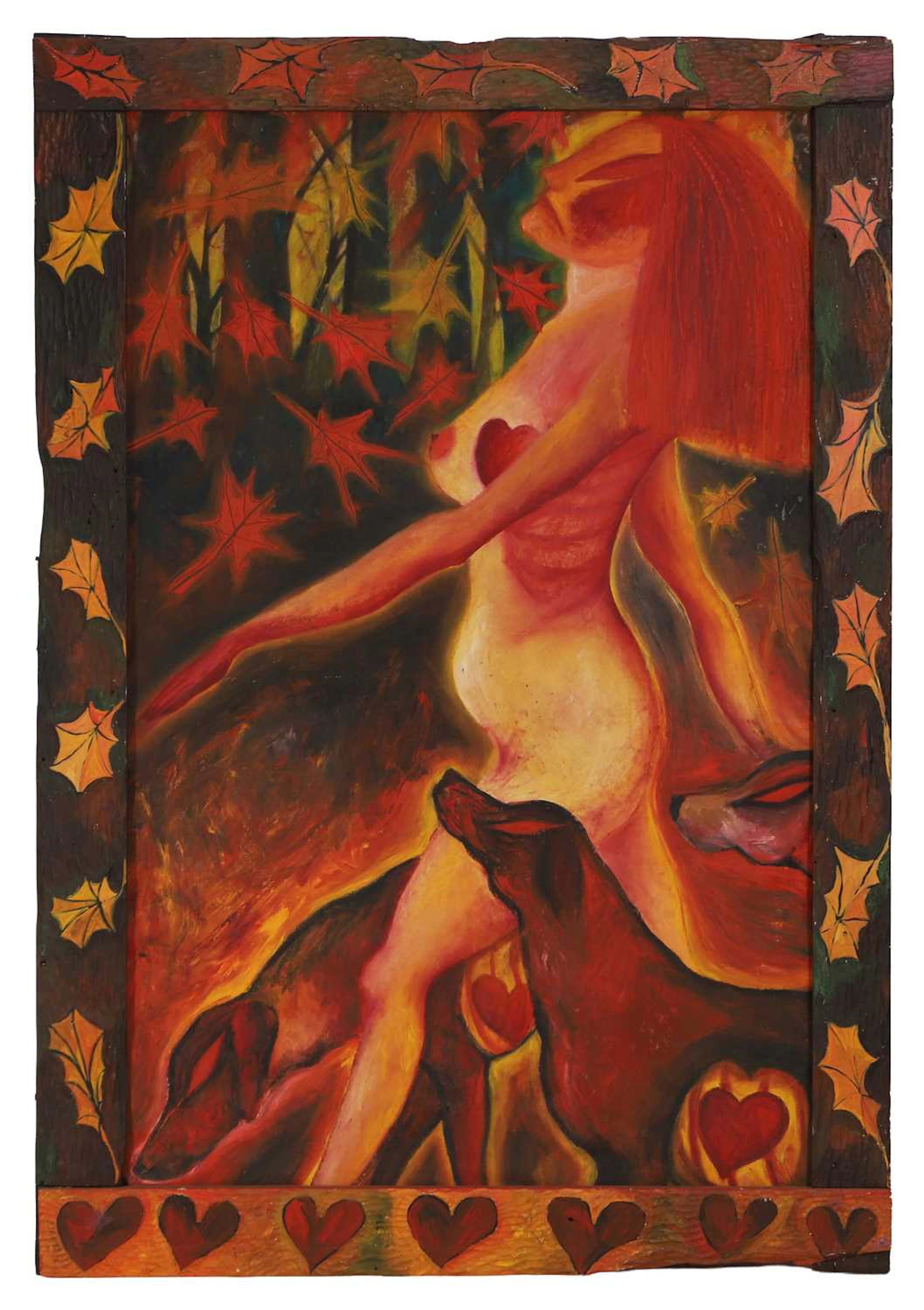 ▲ Jennifer Binnie (British, b.1958) Self-portrait with dog, 1983
