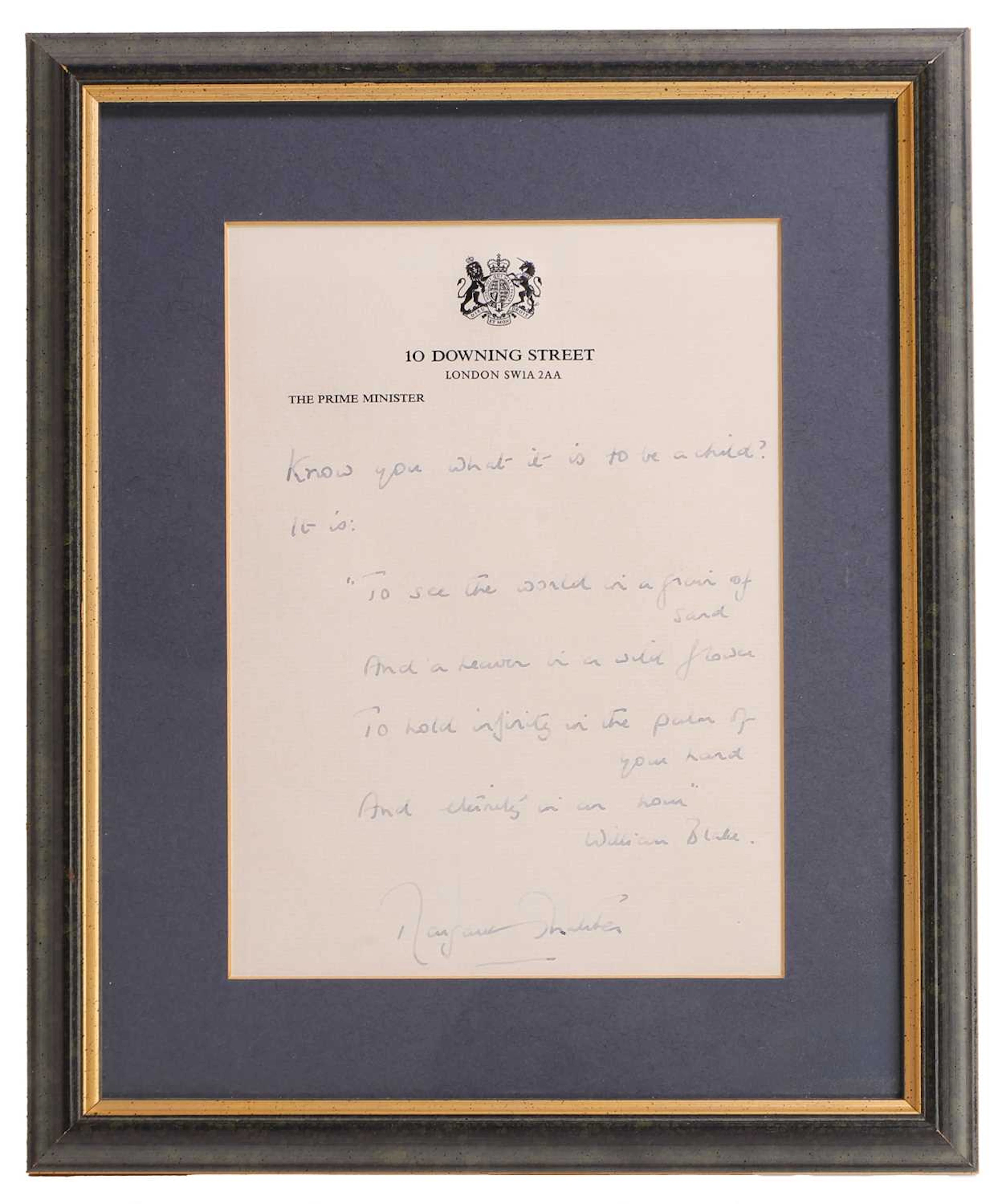 'To See a World...' written by Prime Minister Margaret Thatcher