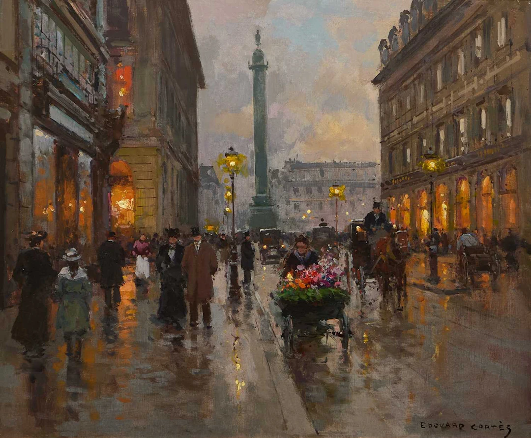 ▲ Édouard Léon Cortès (French, 1882-1969) Place Vendôme, Paris