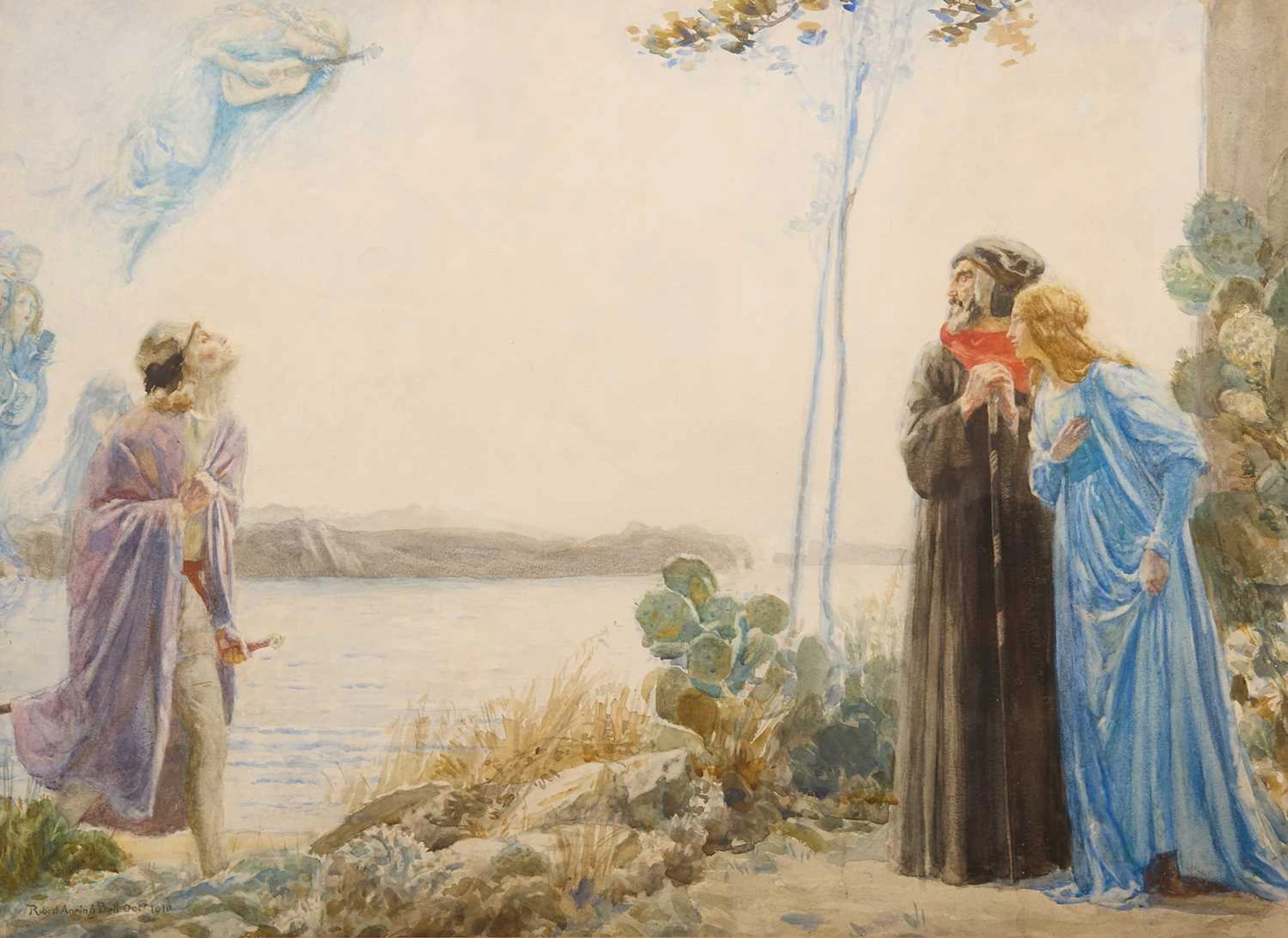 Robert Anning Bell RA RWS (British, 1863-1933) 'The Tempest'