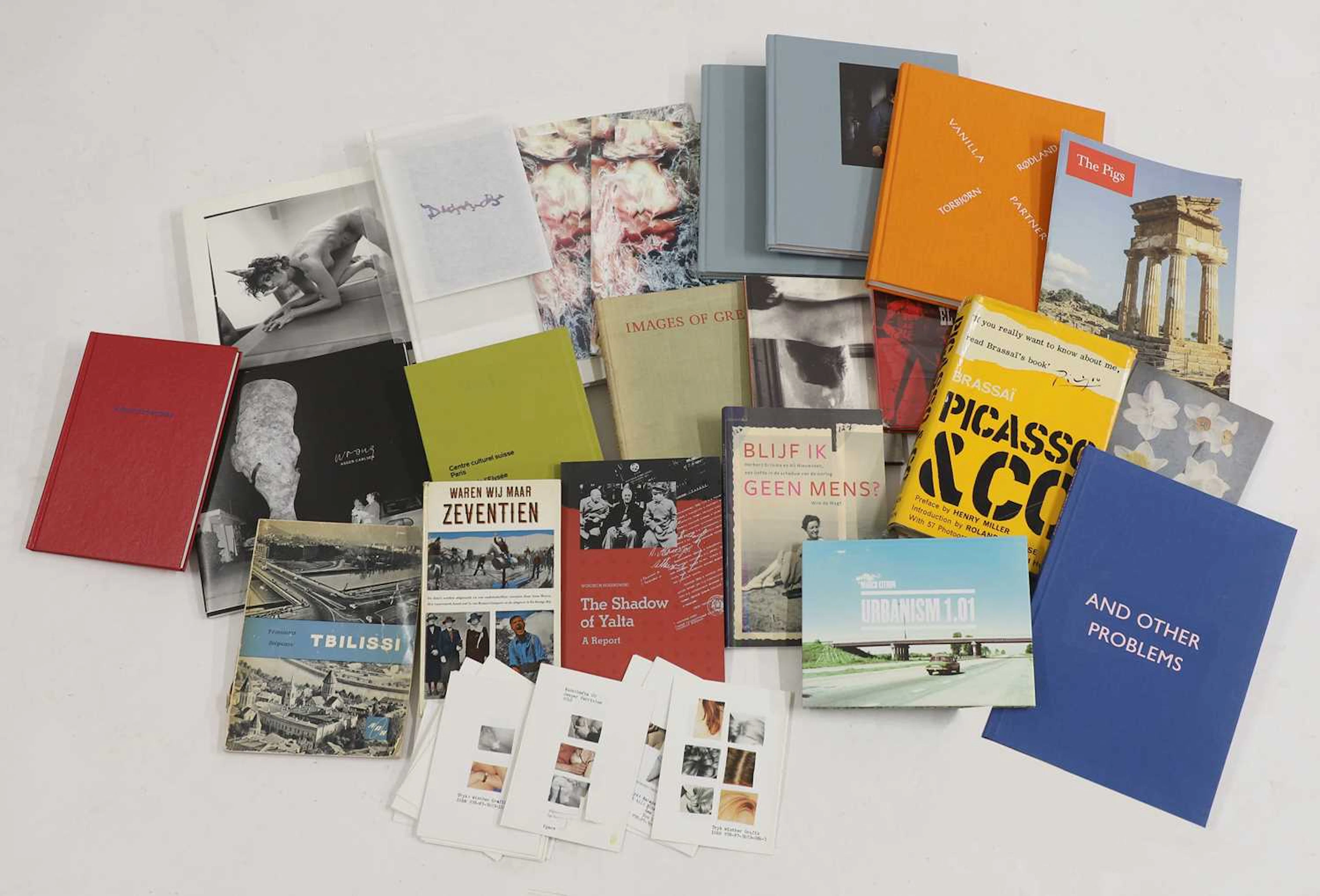 A collection of European photography books