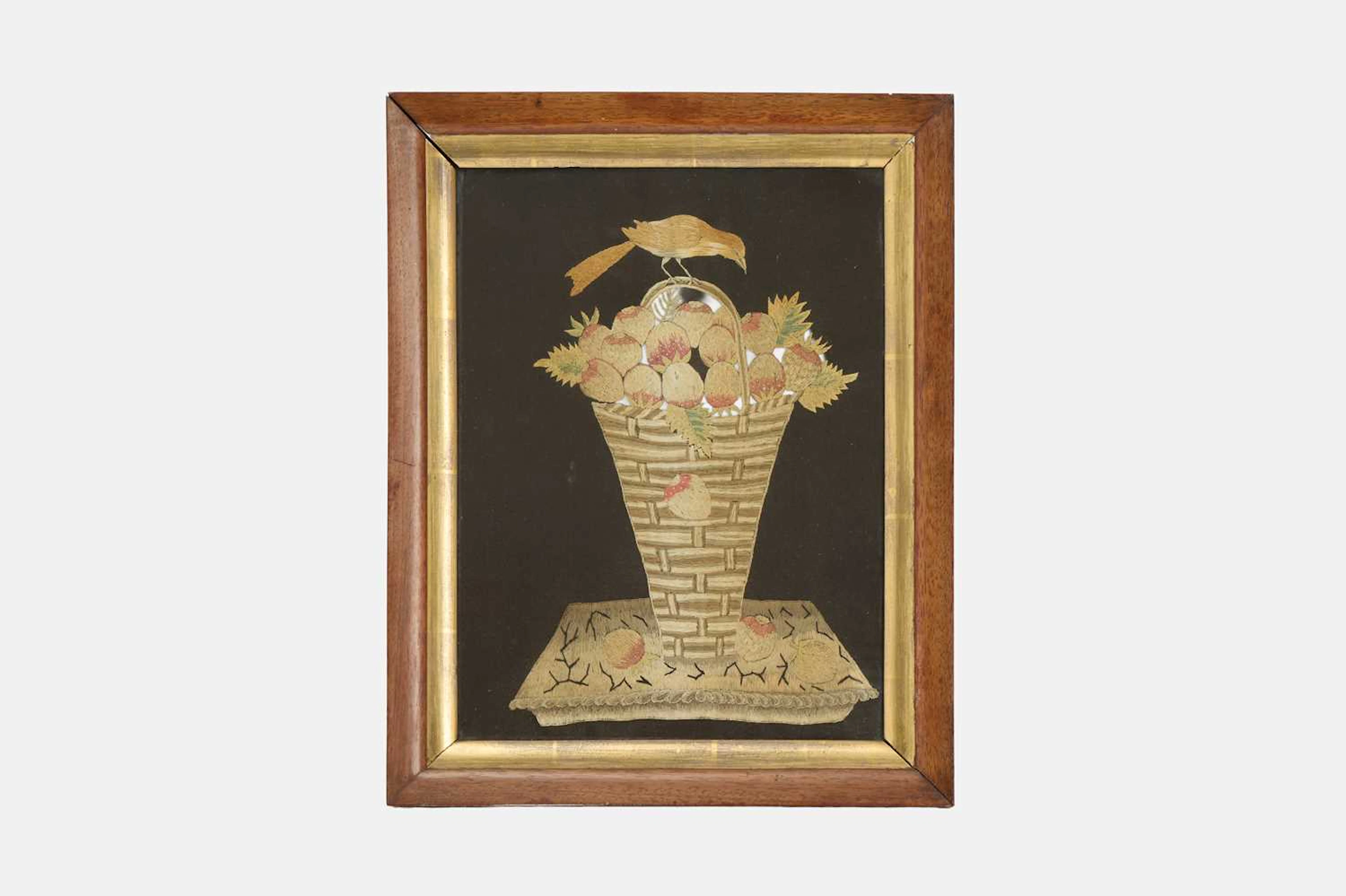 A George III silk needlework picture late 18th/early 19th century