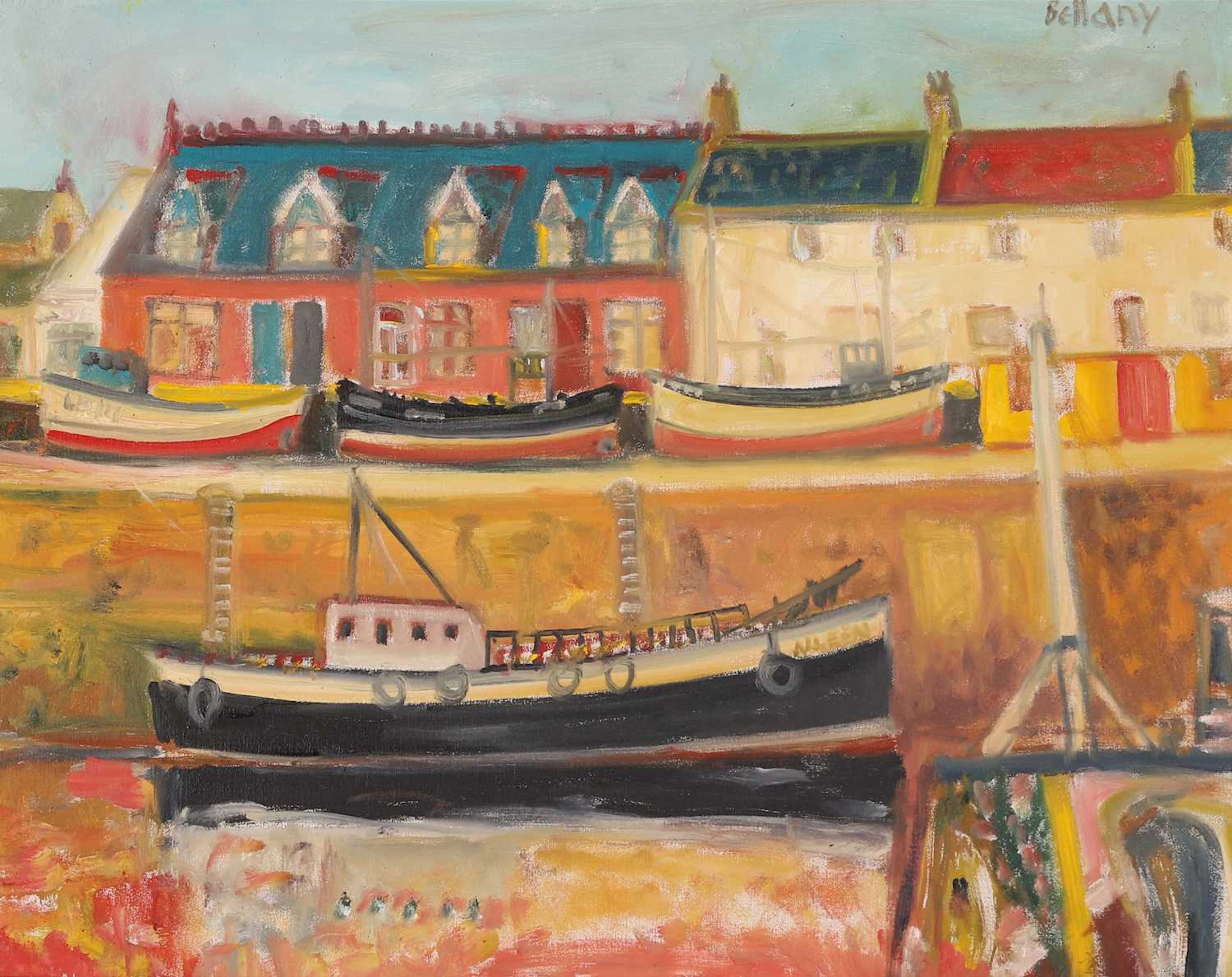 ▲ John Bellany RA (British, 1942-2013) 'Port Seton Harbour'