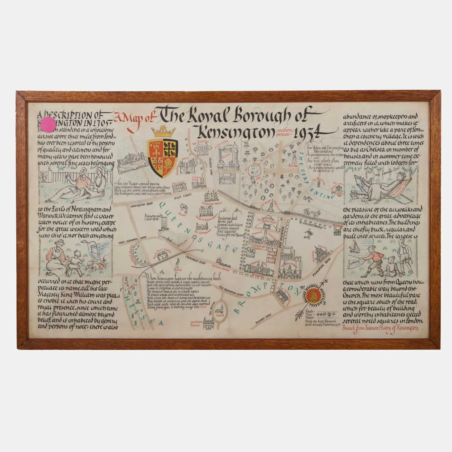 Kate Barwell a map of the Royal Borough of Kensington