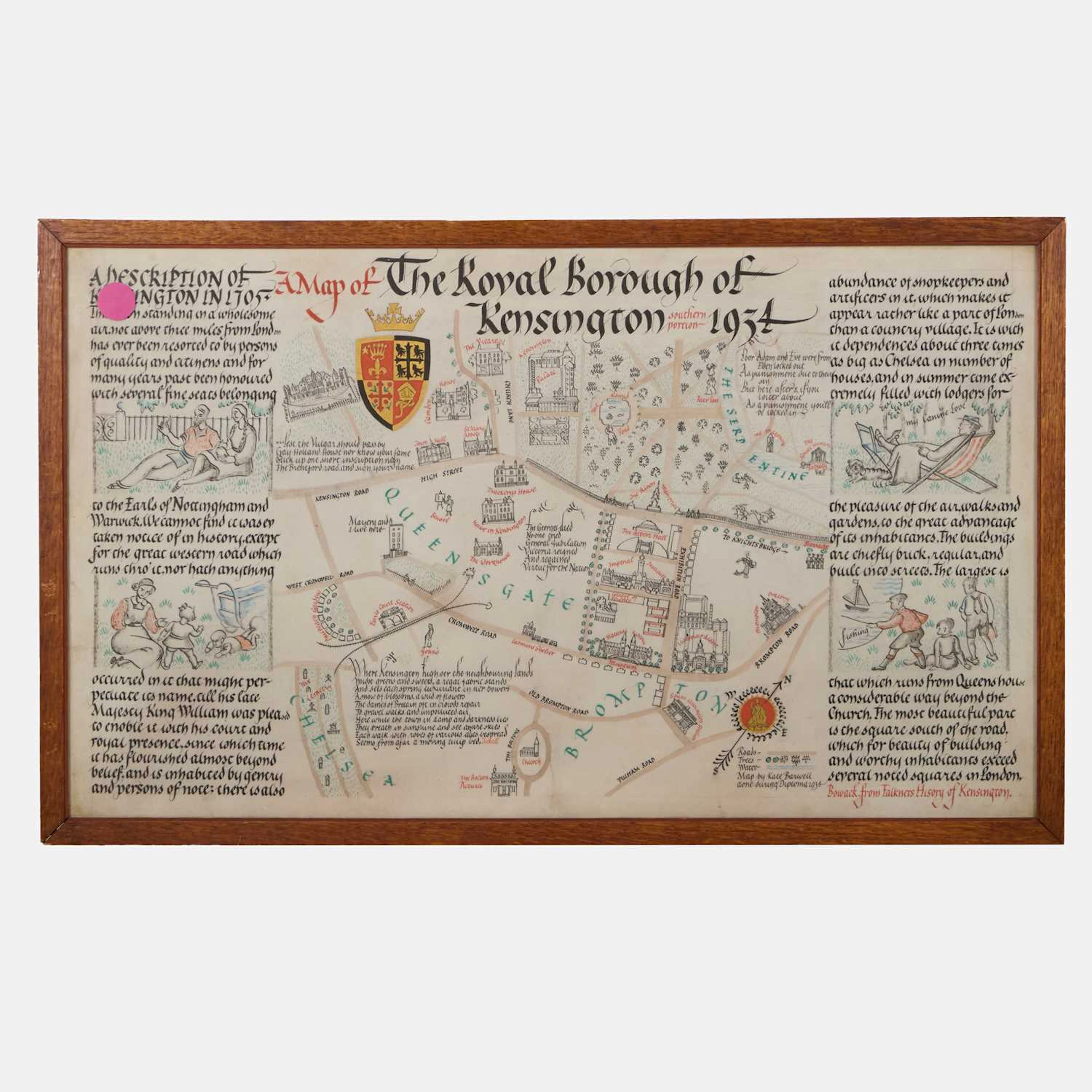 Kate Barwell a map of the Royal Borough of Kensington