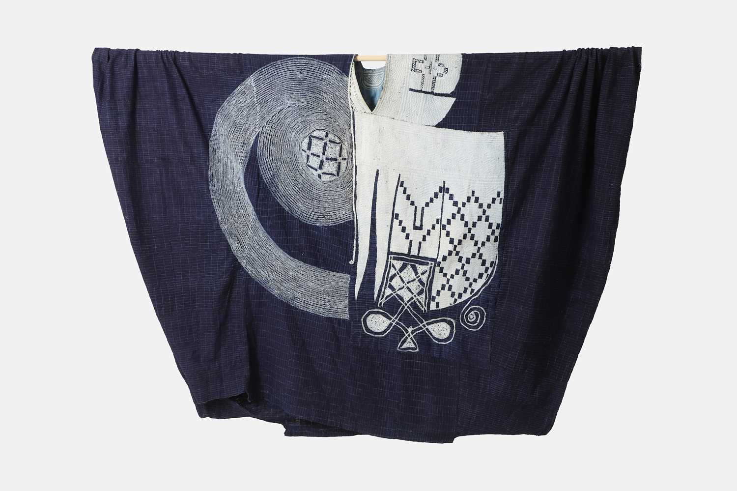 A Nupe Bida or Hausa men's agbada robe second quarter of the 20th