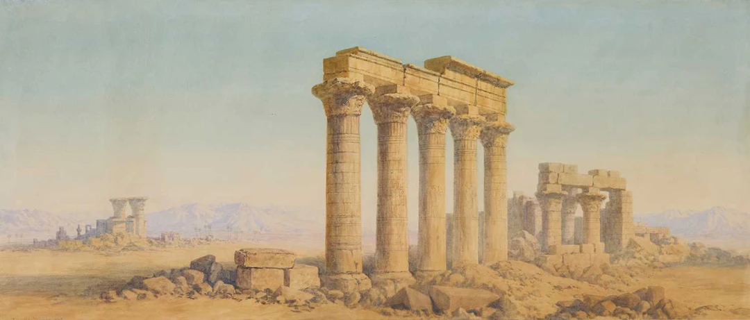 Charles Vacher (British, 1818-1883) Classical ruins, probably in Egypt