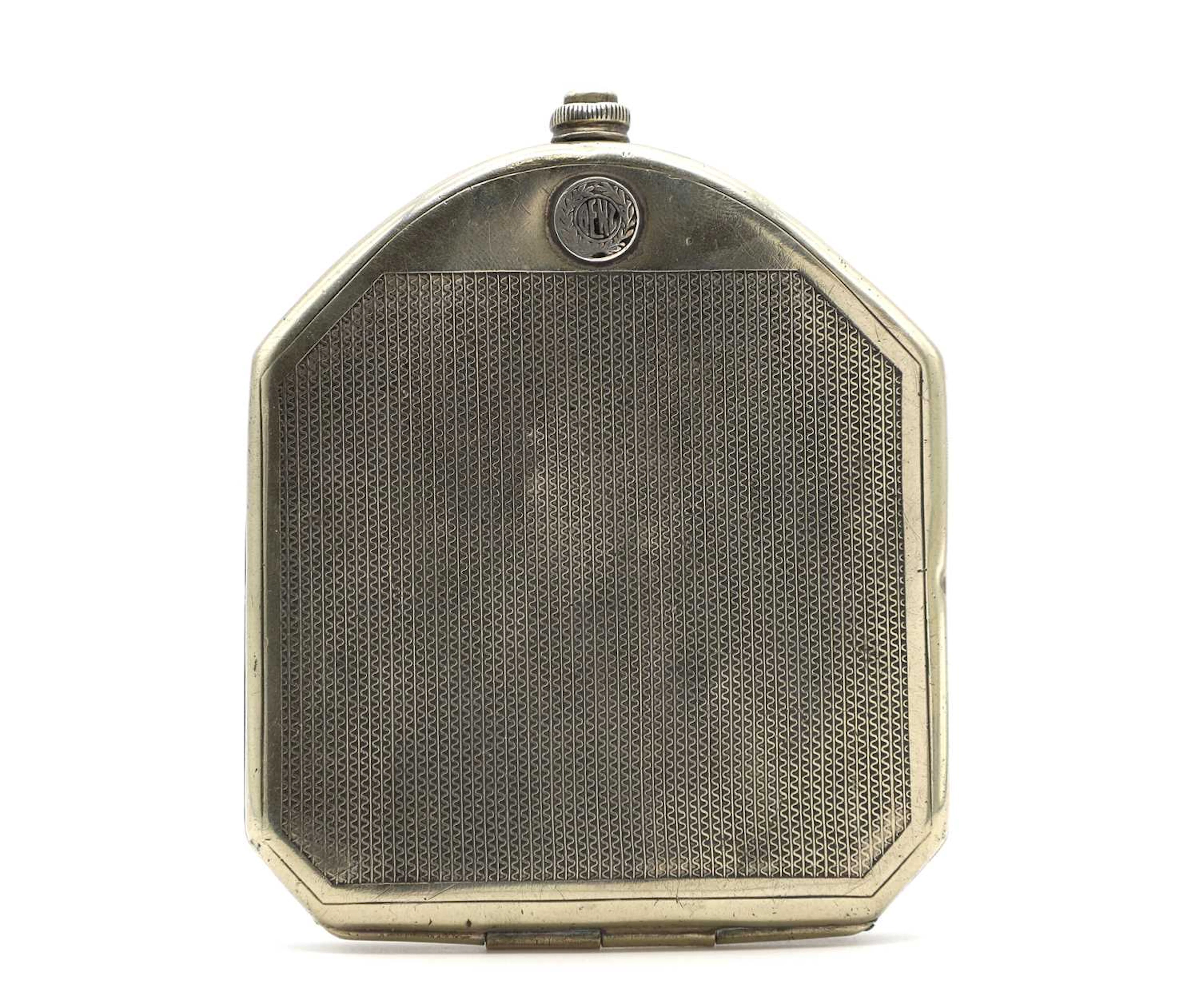 A Benz carte-de-visite white-metal cigarette case