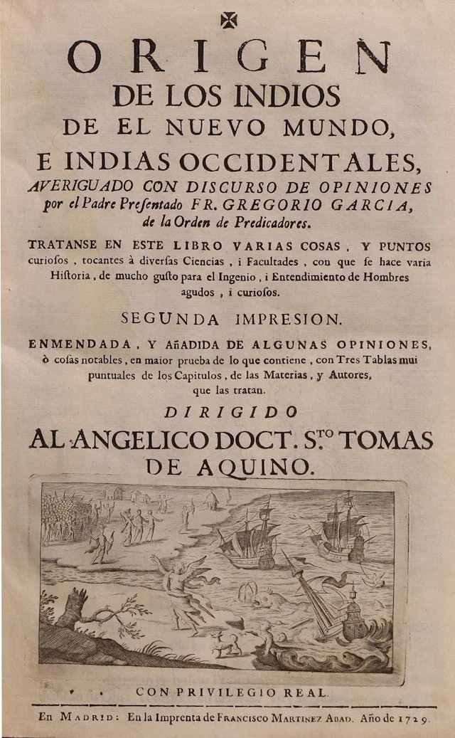 [INDIANS OF THE NEW WORLD & WEST INDIES]- GARCIA, Gregorio