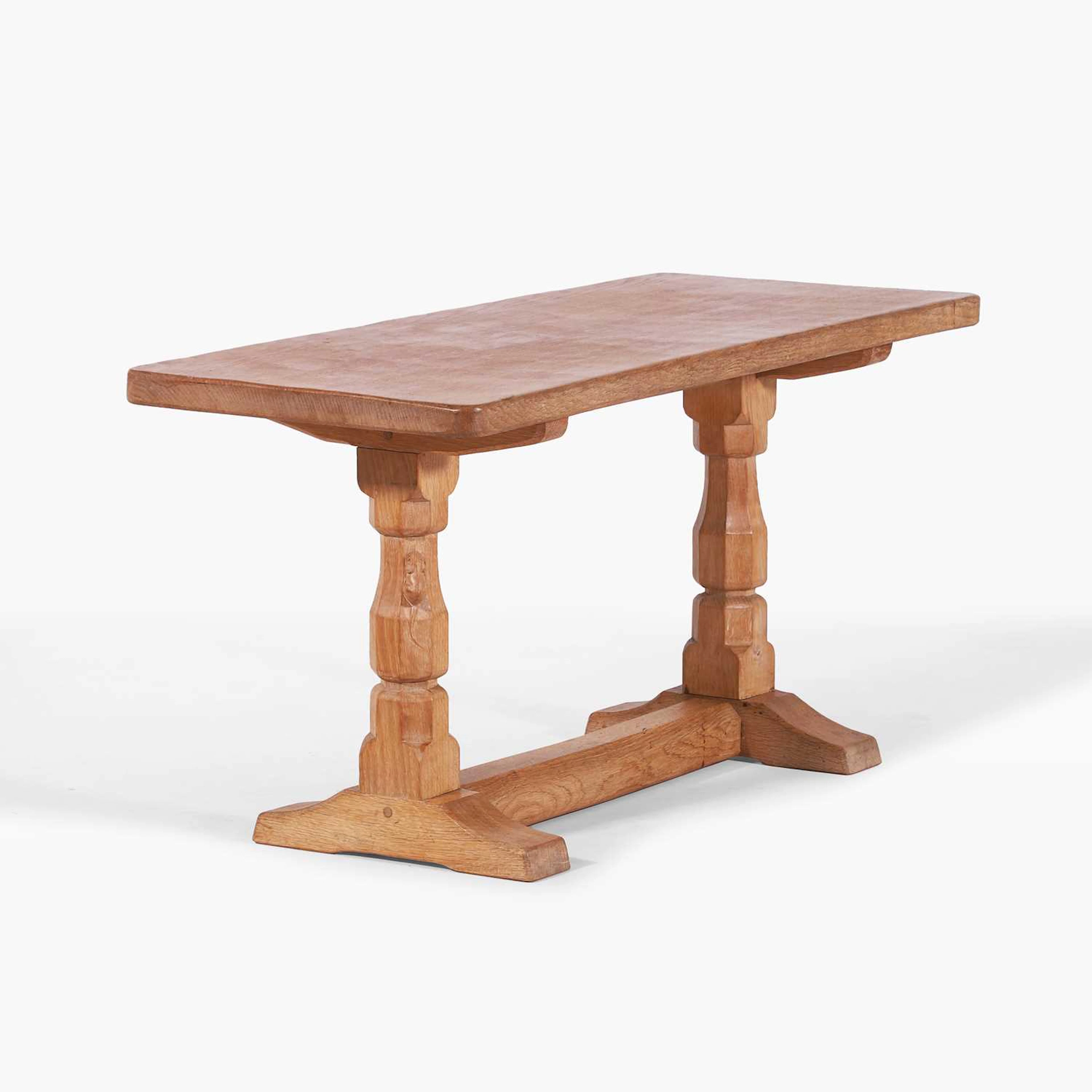 Workshop of Robert 'Mouseman' Thompson (1876-1955) A small oak refectory table