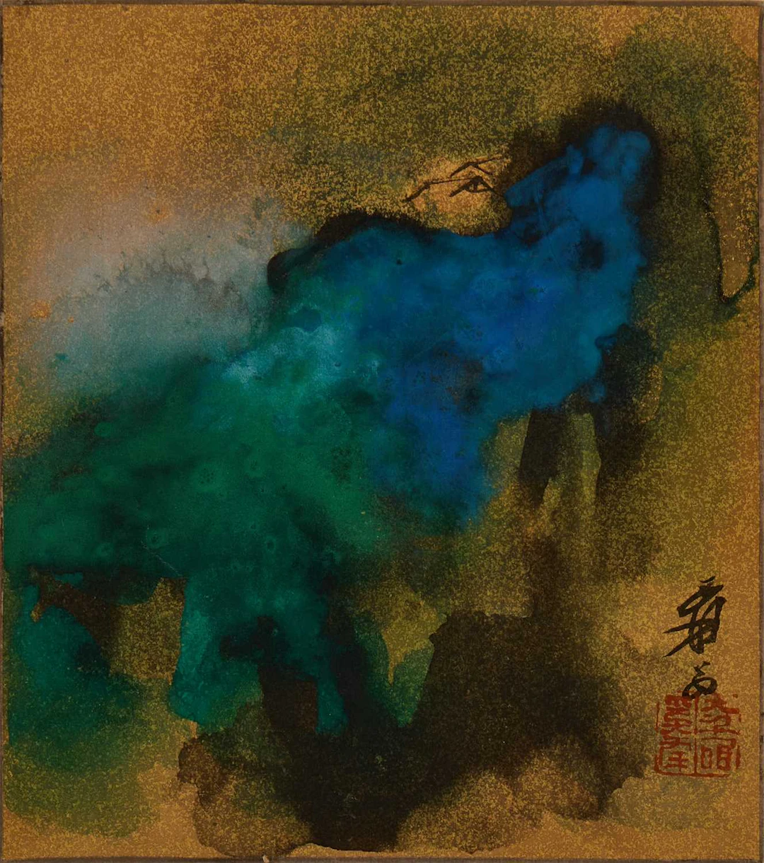 A Chinese gouache painting 20th century